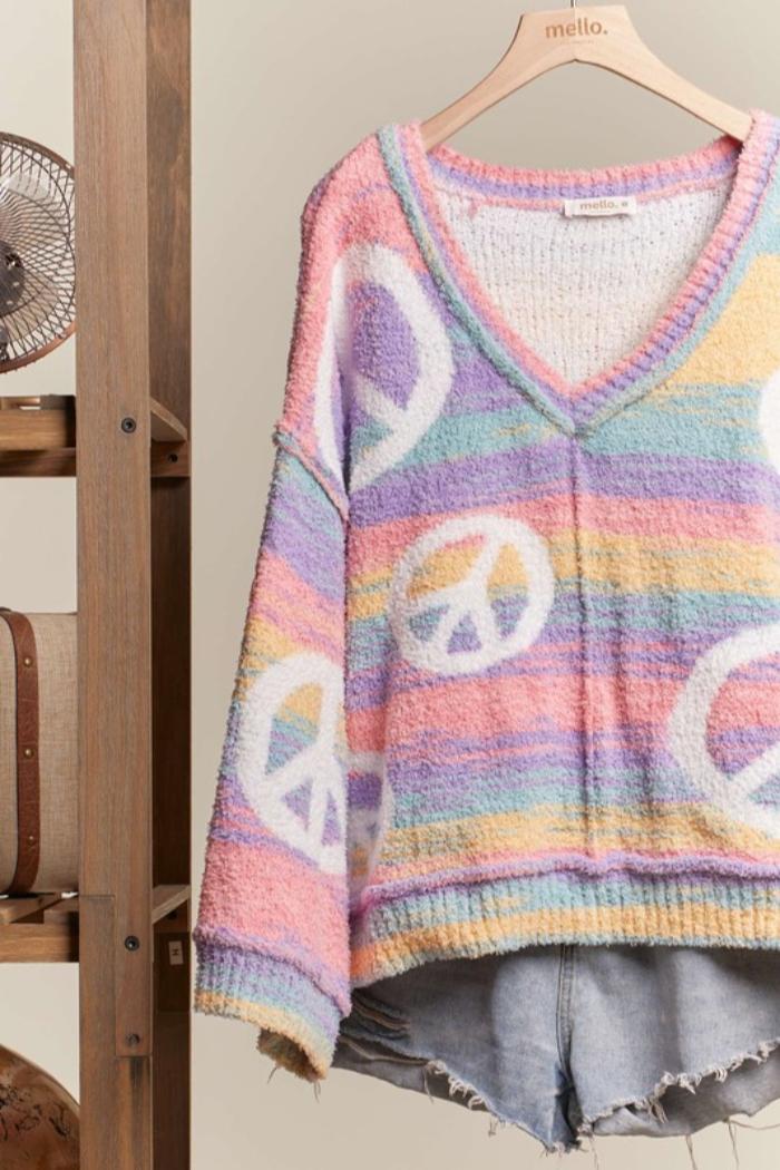 Peace Print Sweater Product Image