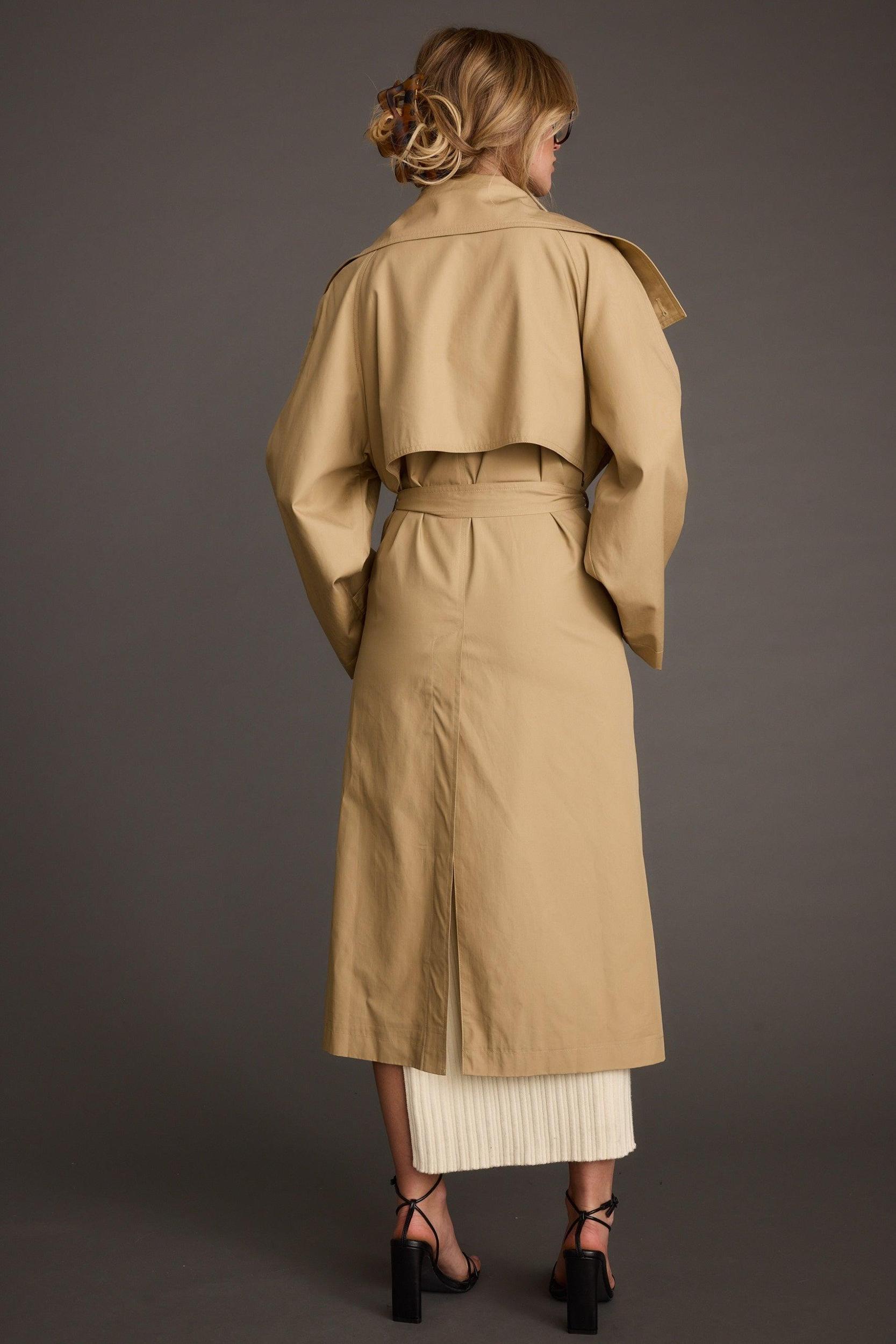 Kate Midi Dress + Moss Trench Coat Product Image