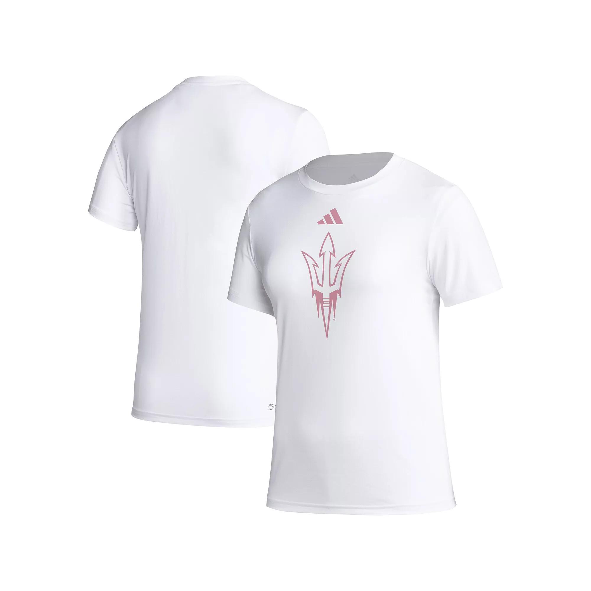 Women's adidas White Arizona State Sun Devils AEROREADY Breast Cancer Awareness Pregame T-Shirt,  Product Image