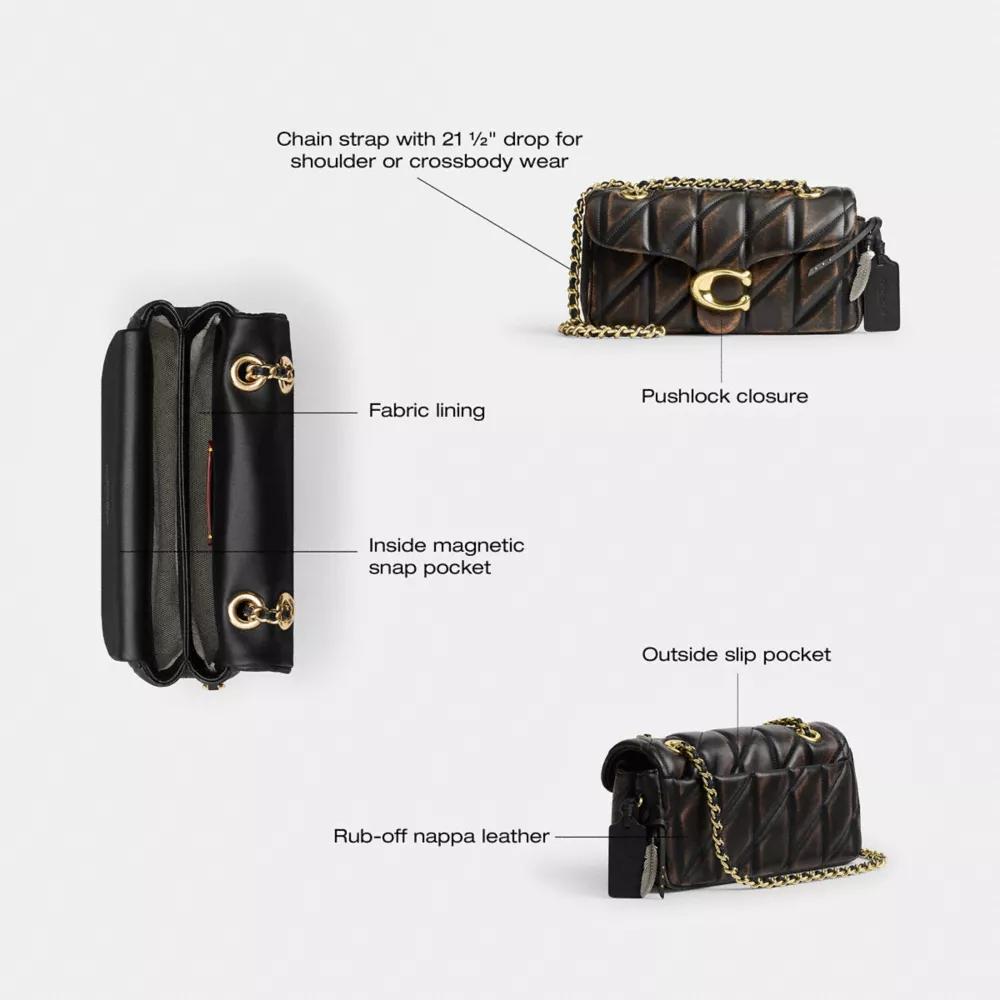 Tabby Shoulder Bag 20 In Loved Leather With Quilting Product Image