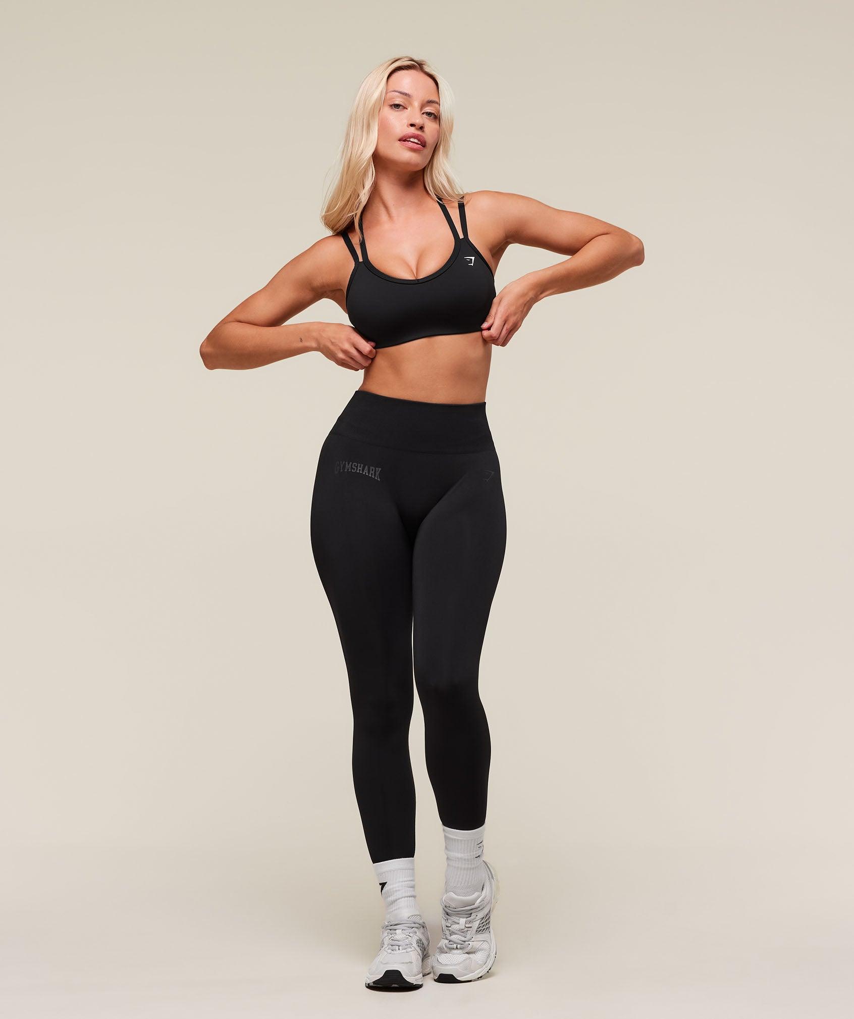 Gymshark Everyday Seamless Graphic Leggings - Black Female Product Image