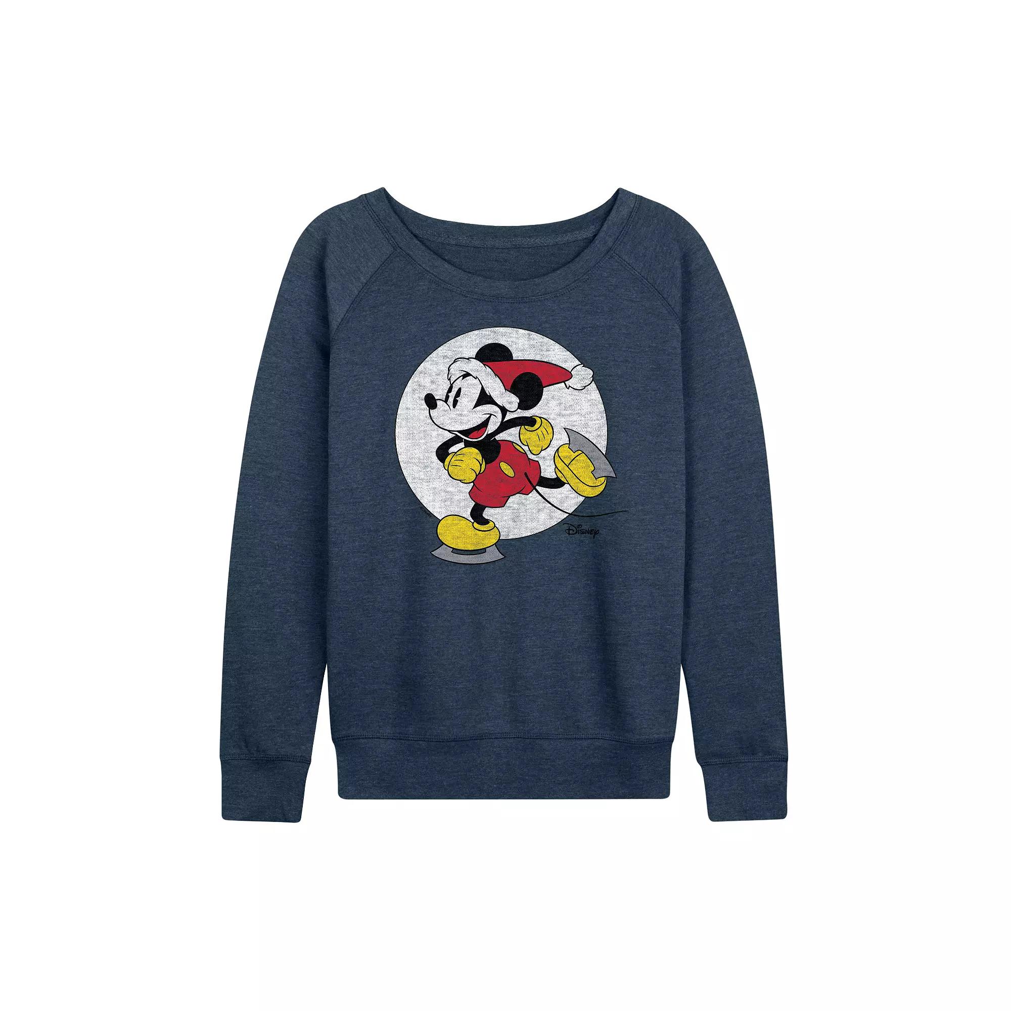 Disney's Mickey Mouse Women's Skating French Terry Long Sleeve Tee,  Product Image