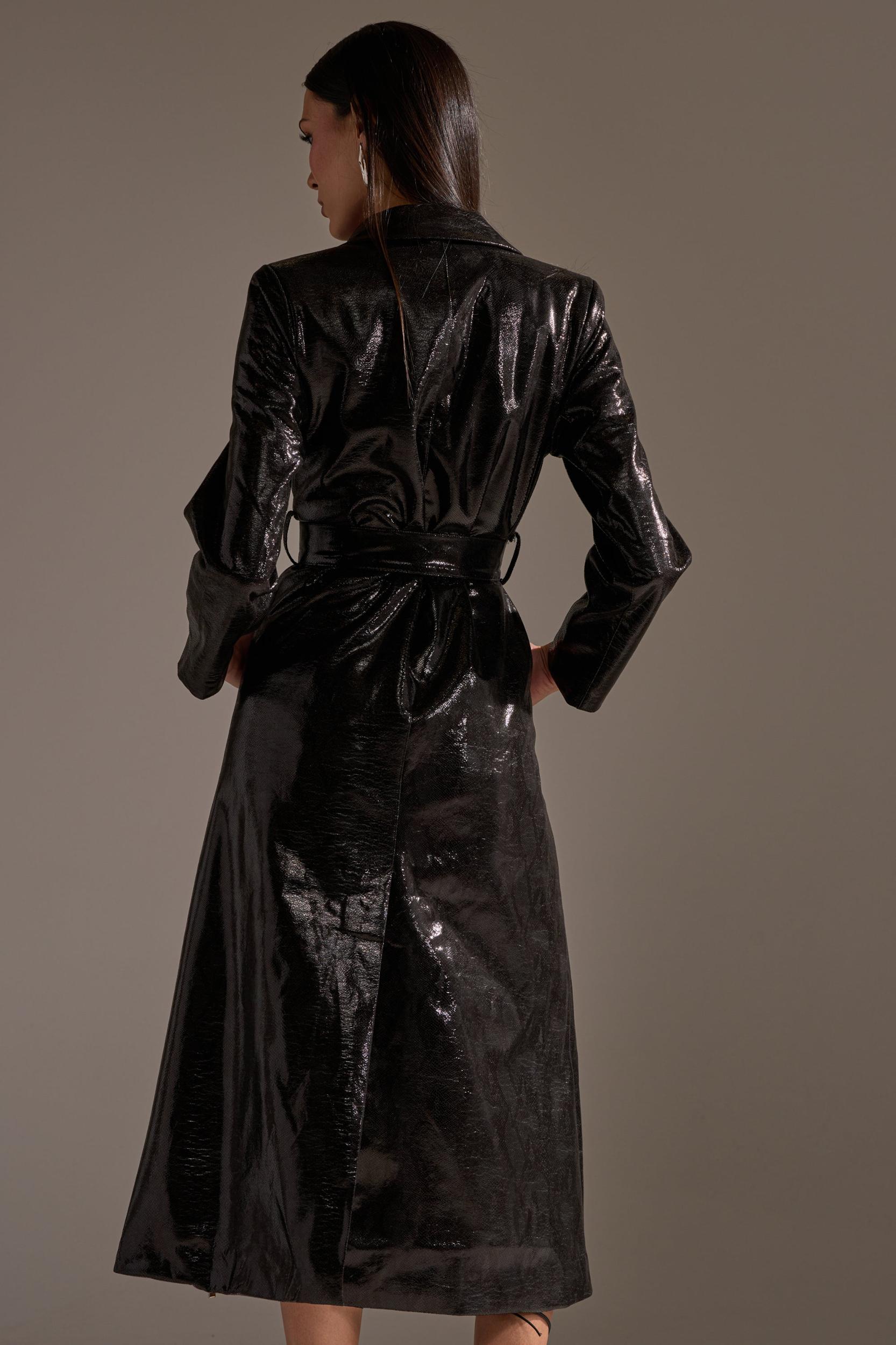 ACQUIRED TASTE FAUX LEATHER TRENCH Product Image