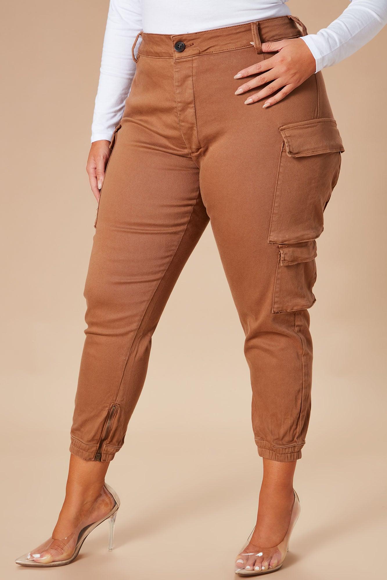 Kalley Cargo Pants - Tan Product Image