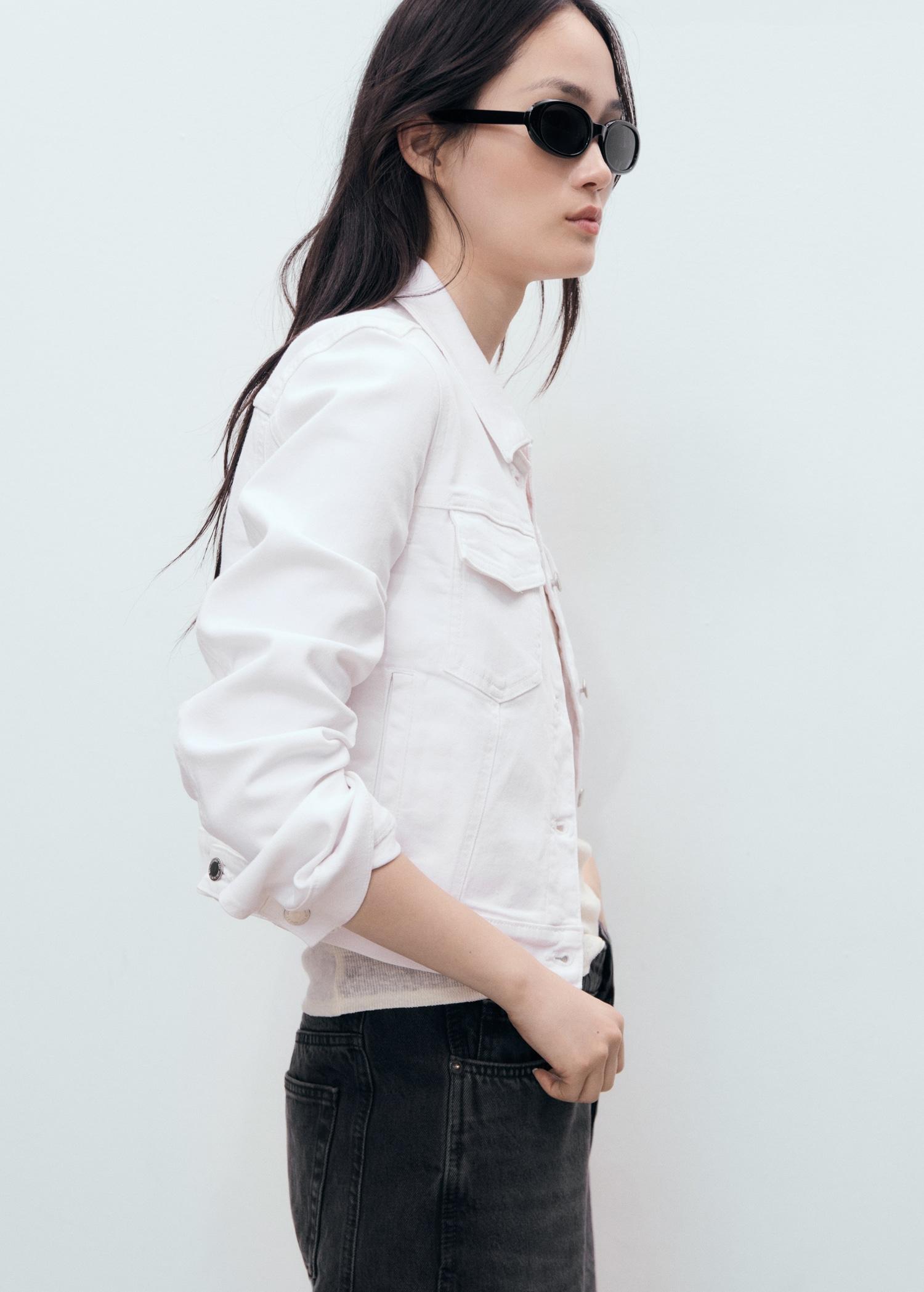 Pockets denim jacket - Women | MANGO USA Product Image