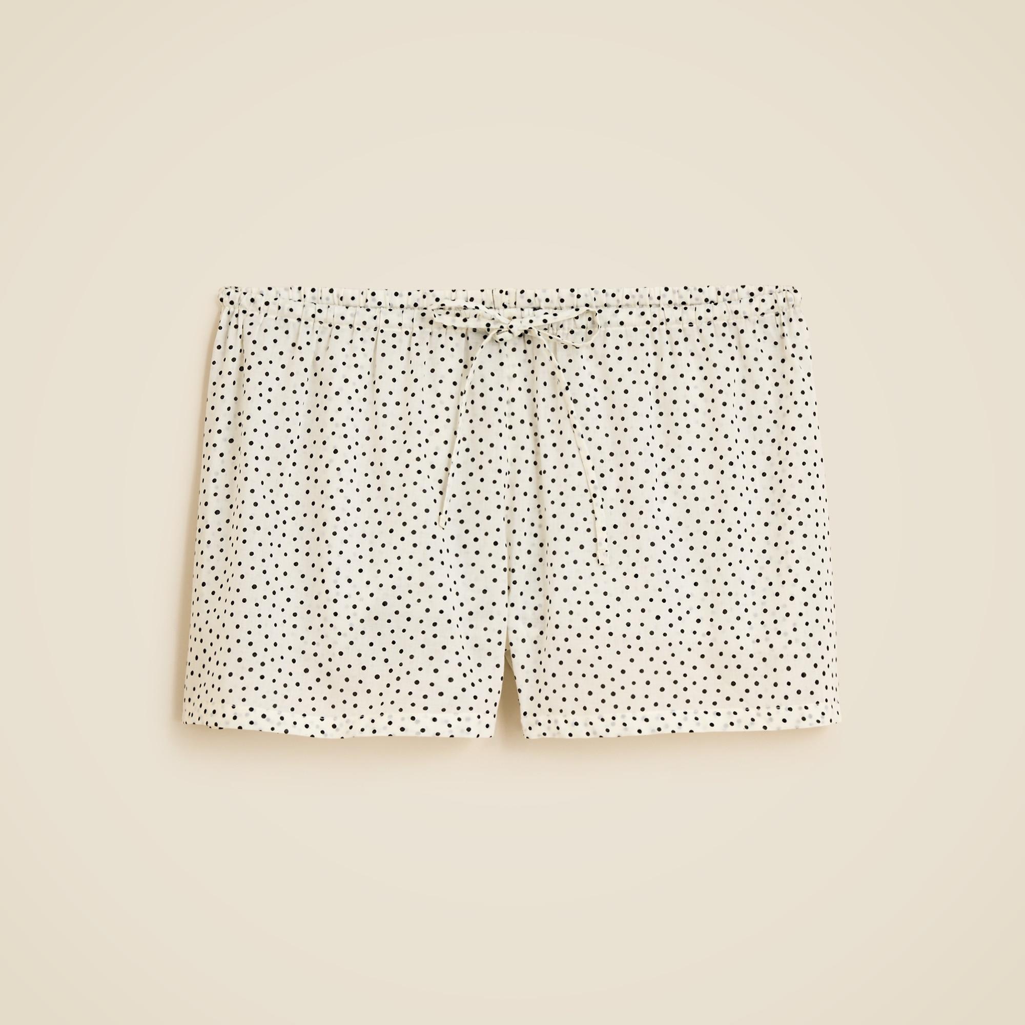 Cotton voile beach short in polka-dot print Product Image