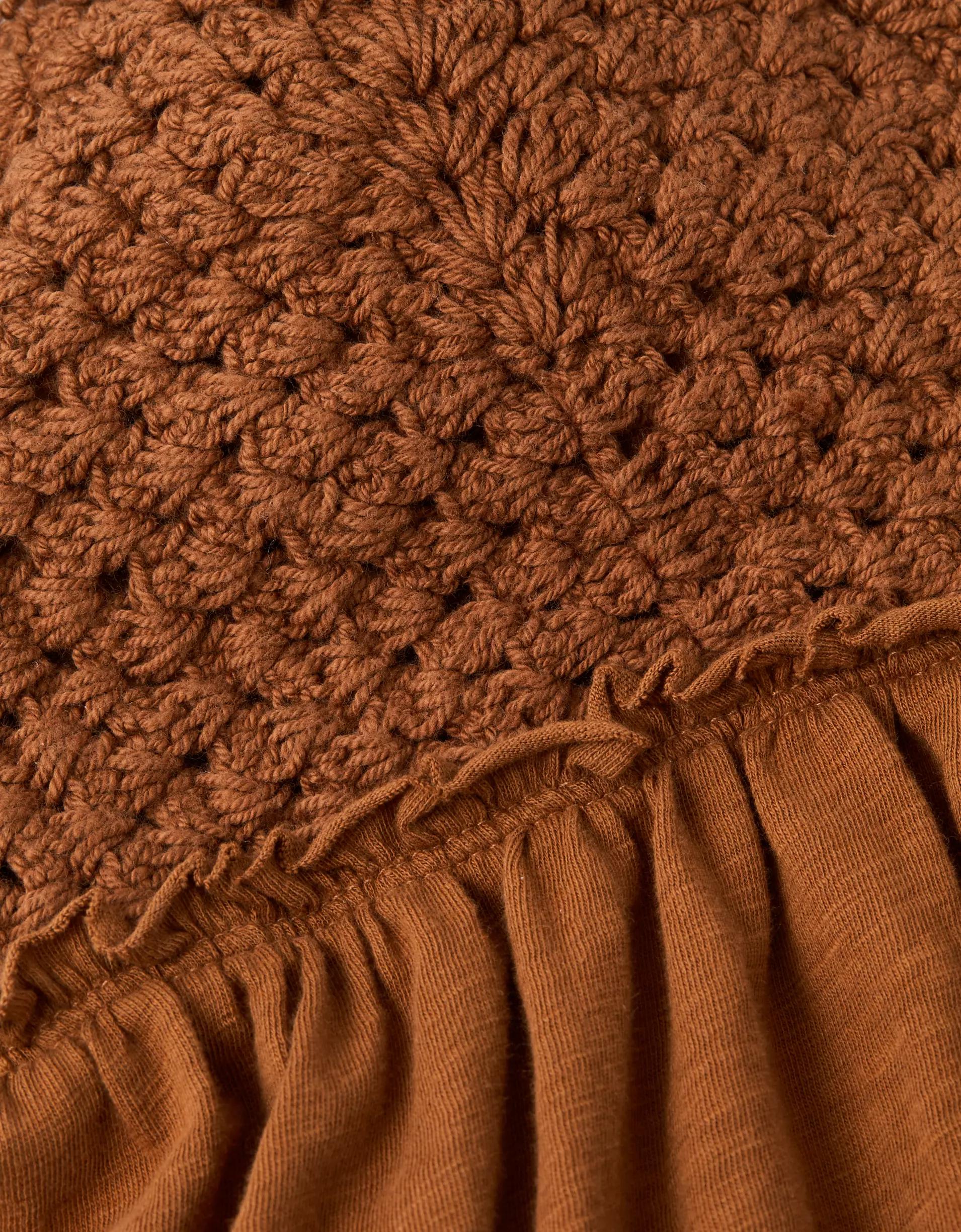 AE Sunchaser Knit Crochet Babydoll Cami Product Image