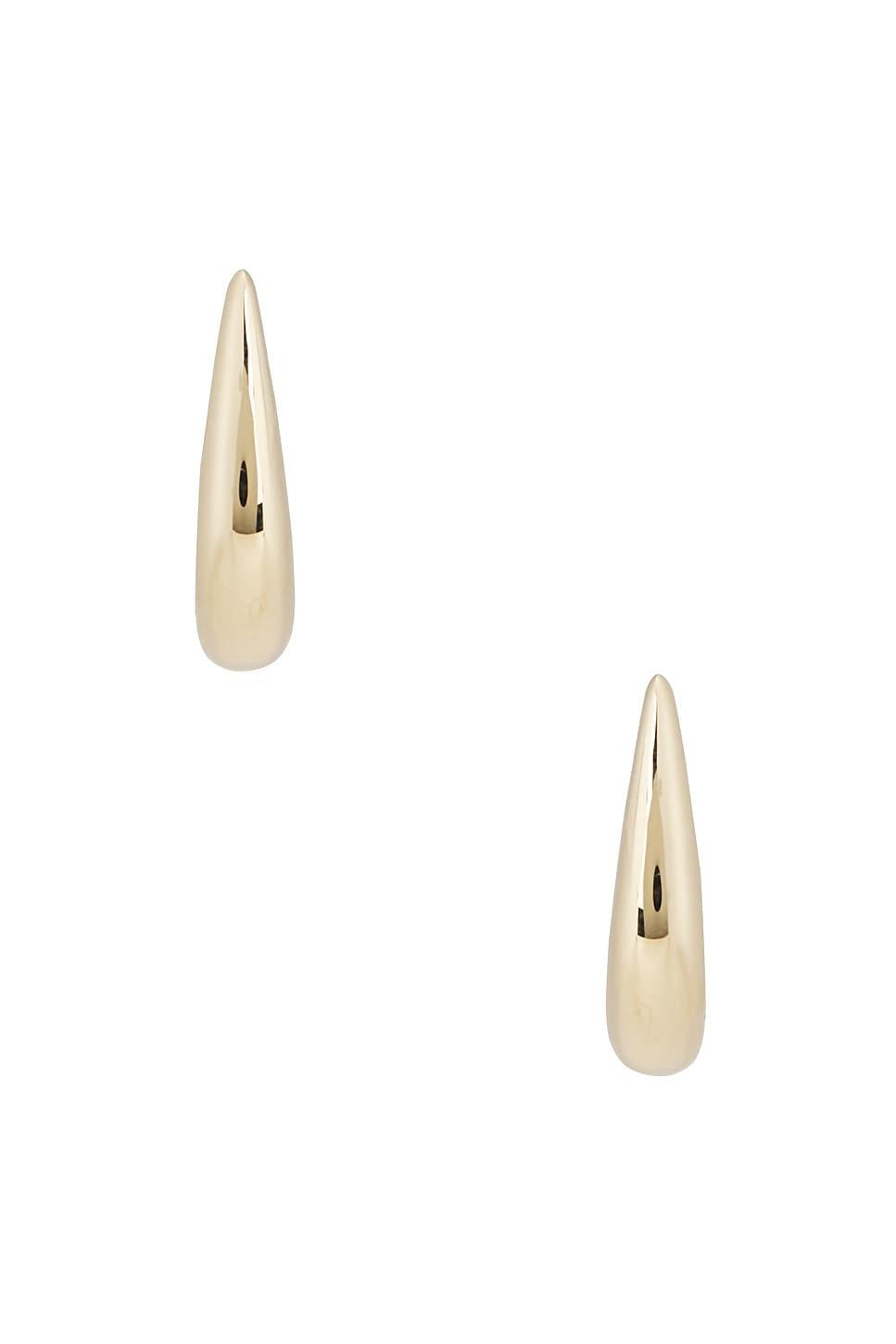 Gold Mini Maeve Huggie Earrings EF COLLECTION Product Image