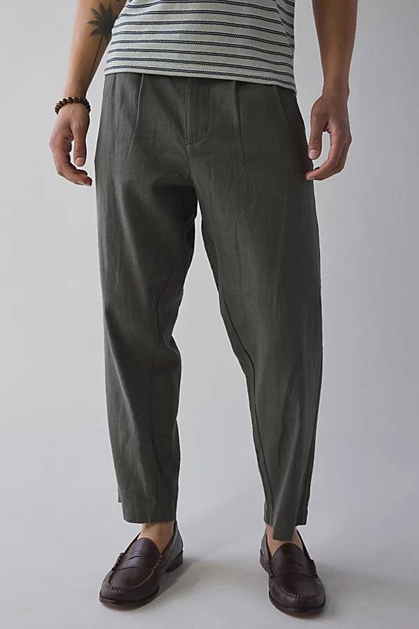 The Critical Slide Society Harrow Linen Pleated Trouser Pant Mens at Urban Outfitters Product Image