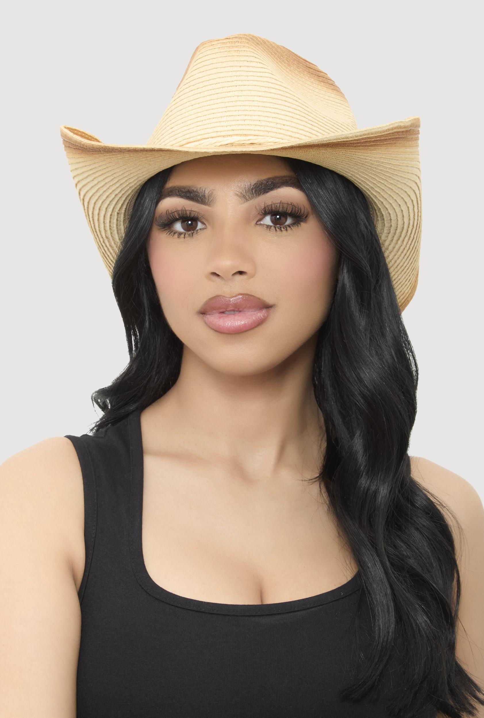 Womens Contrast Trim Cowboy Hat Product Image