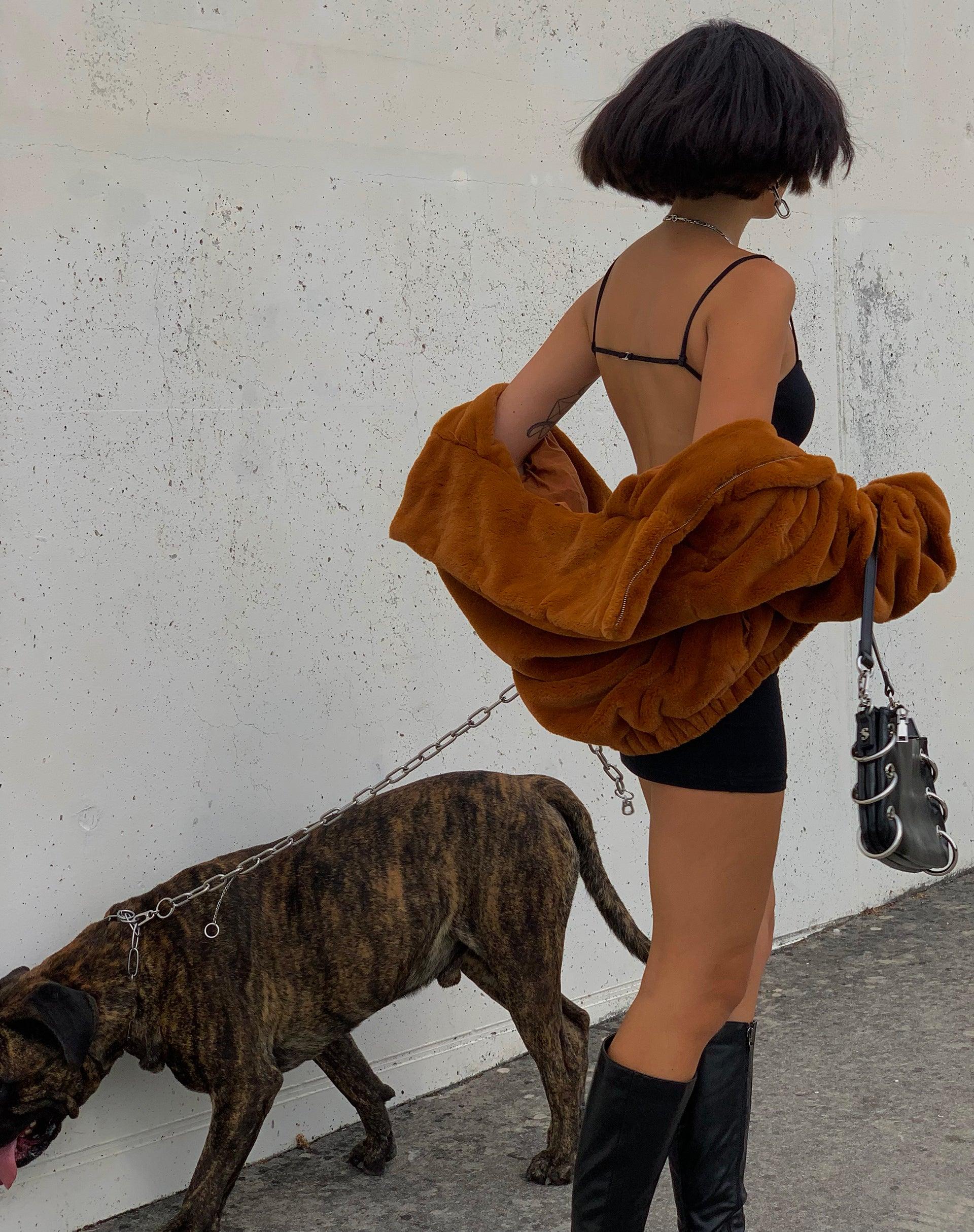 Sambre Mini Dress in Lycra Black Product Image