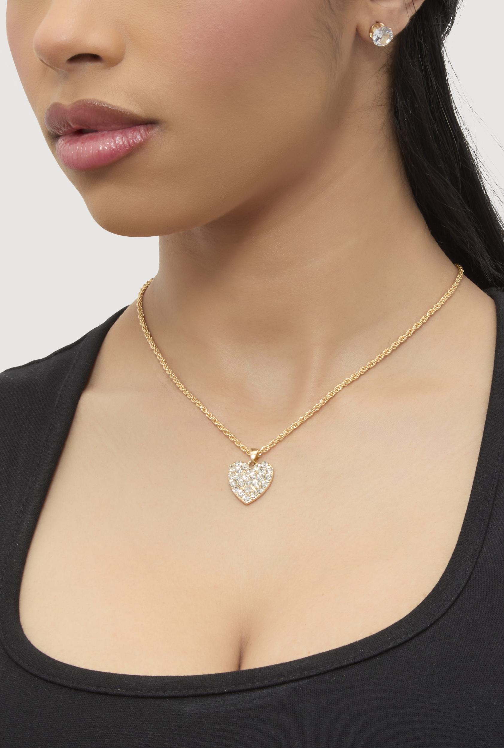 Tiered Heart Drop Earrings Unisex Product Image