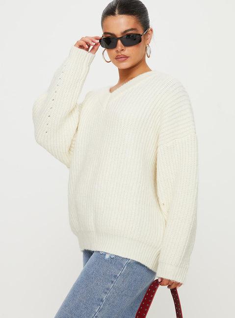 Jem Oversized Sweater Cream Product Image