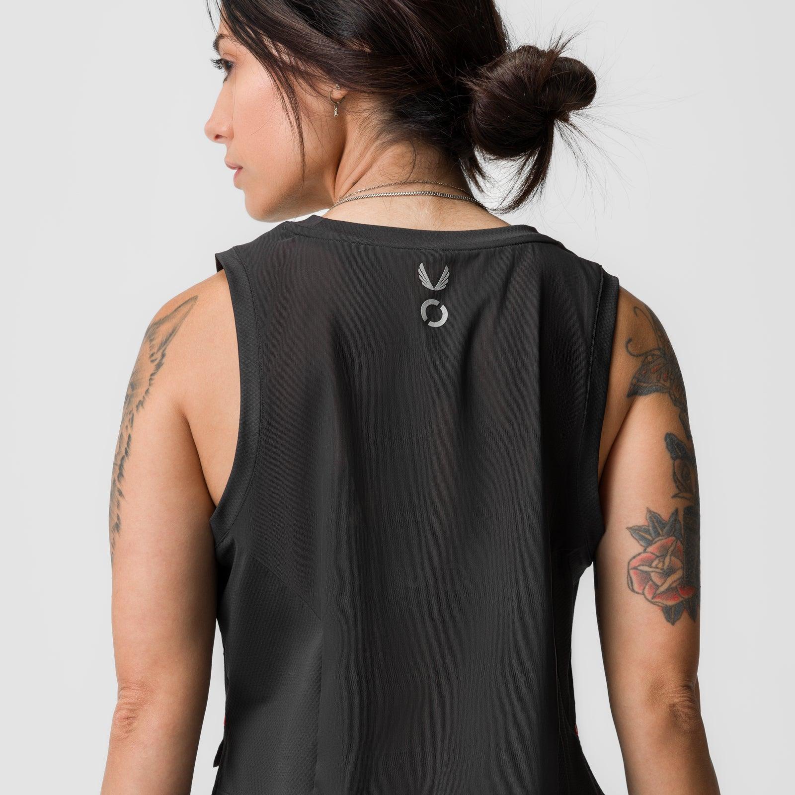ASRV x Equinox AeroSilver® Cropped Training Tank - Black Product Image