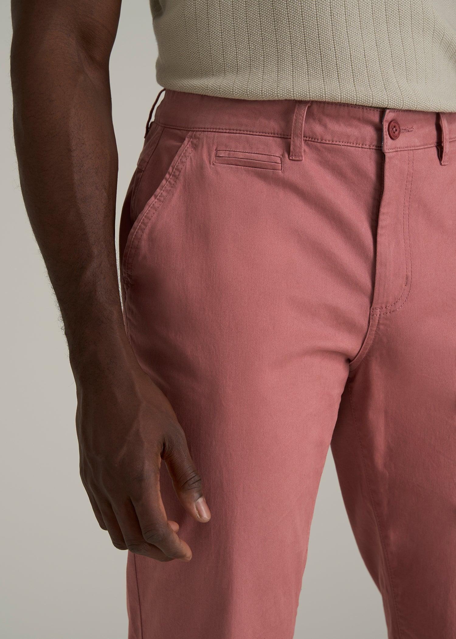 Mason Relaxed Chinos for Tall Men in Withered Rose Male Product Image