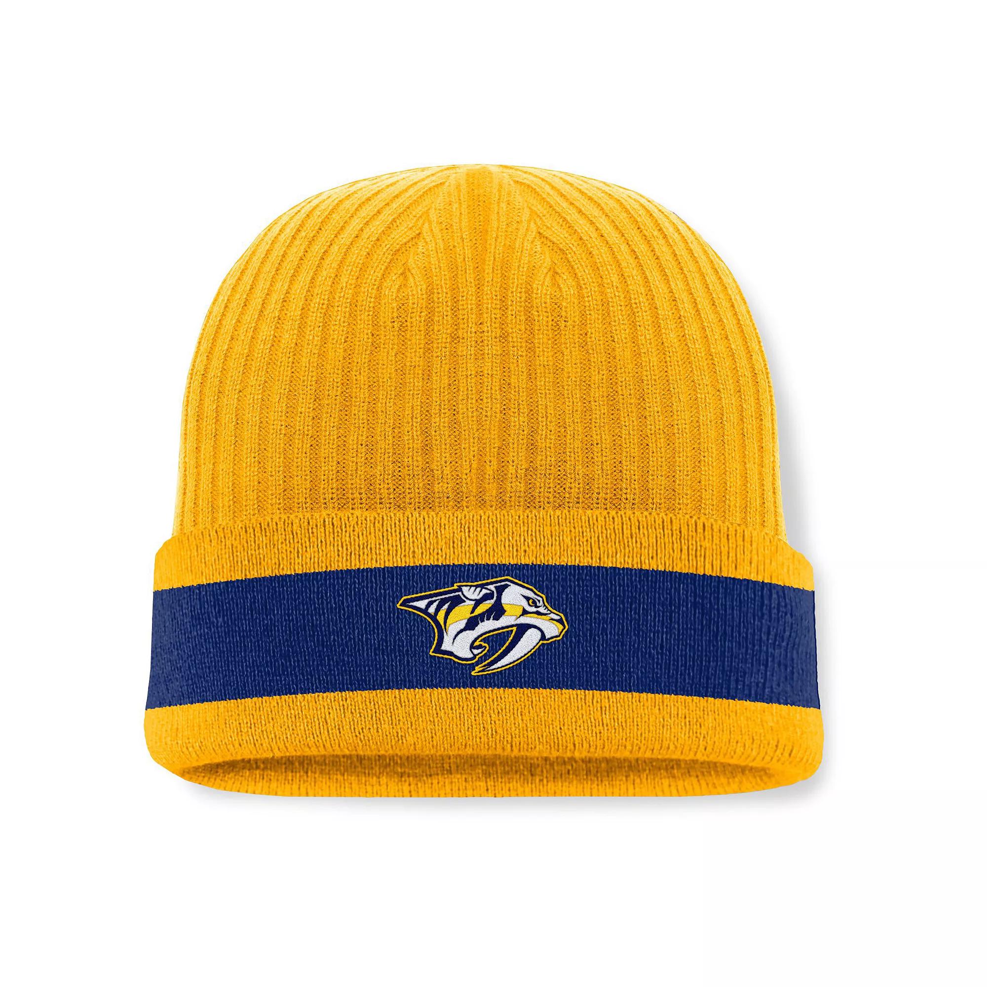 Men's Fanatics Gold Nashville Predators Blueliner Cuffed Knit Hat, Pdt Gold Product Image