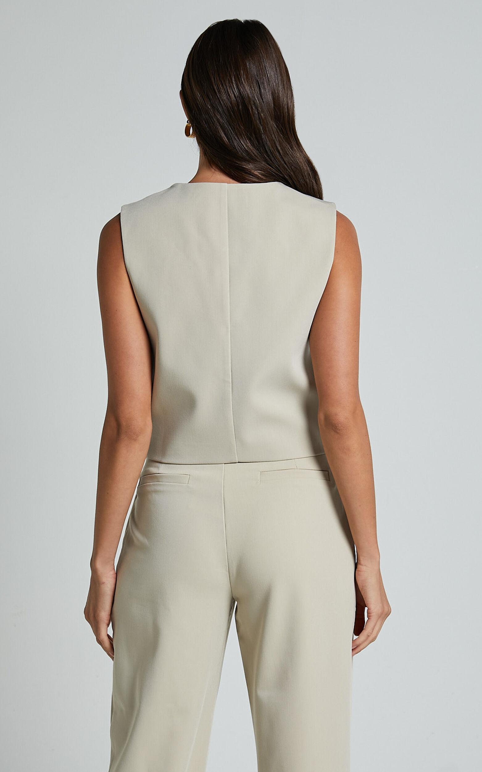 Lorcan Vest - Tailored Vest in Stone Product Image