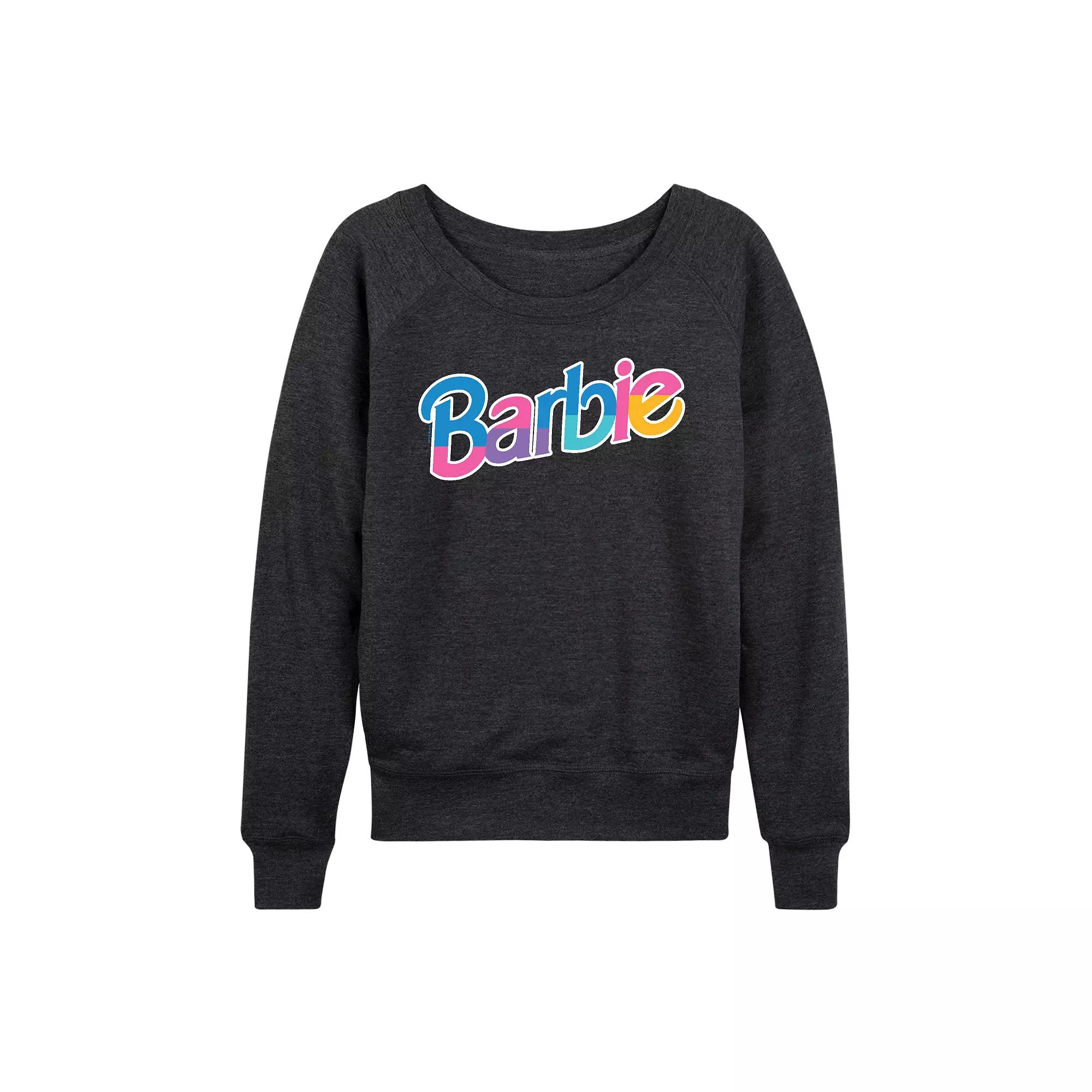 Women's Barbie® Dollhouse Logo French Terry Long Sleeve Tee, Girl's,  Product Image