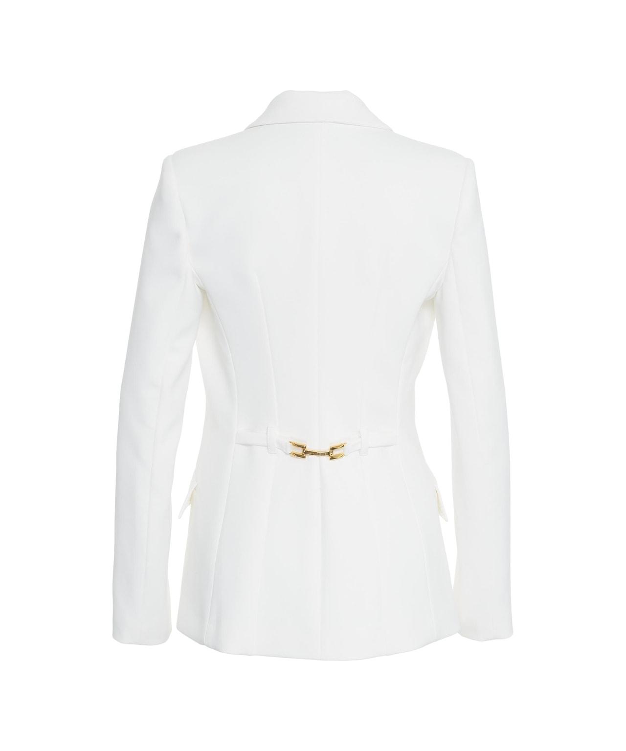 Single-breasted blazer in crepe Product Image