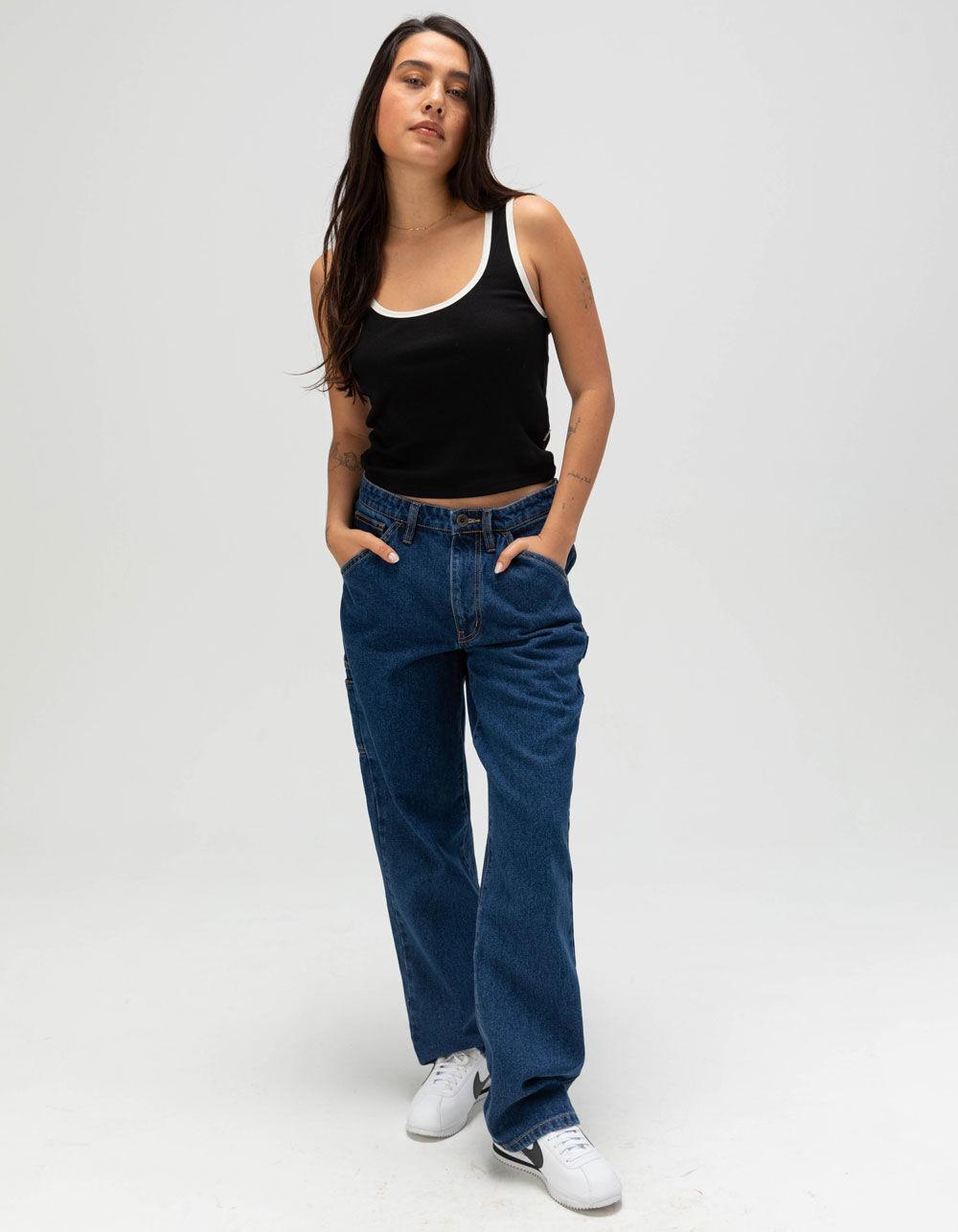 BRIXTON Ringer Organic Womens Tank Top - BLACK/WHITE Product Image