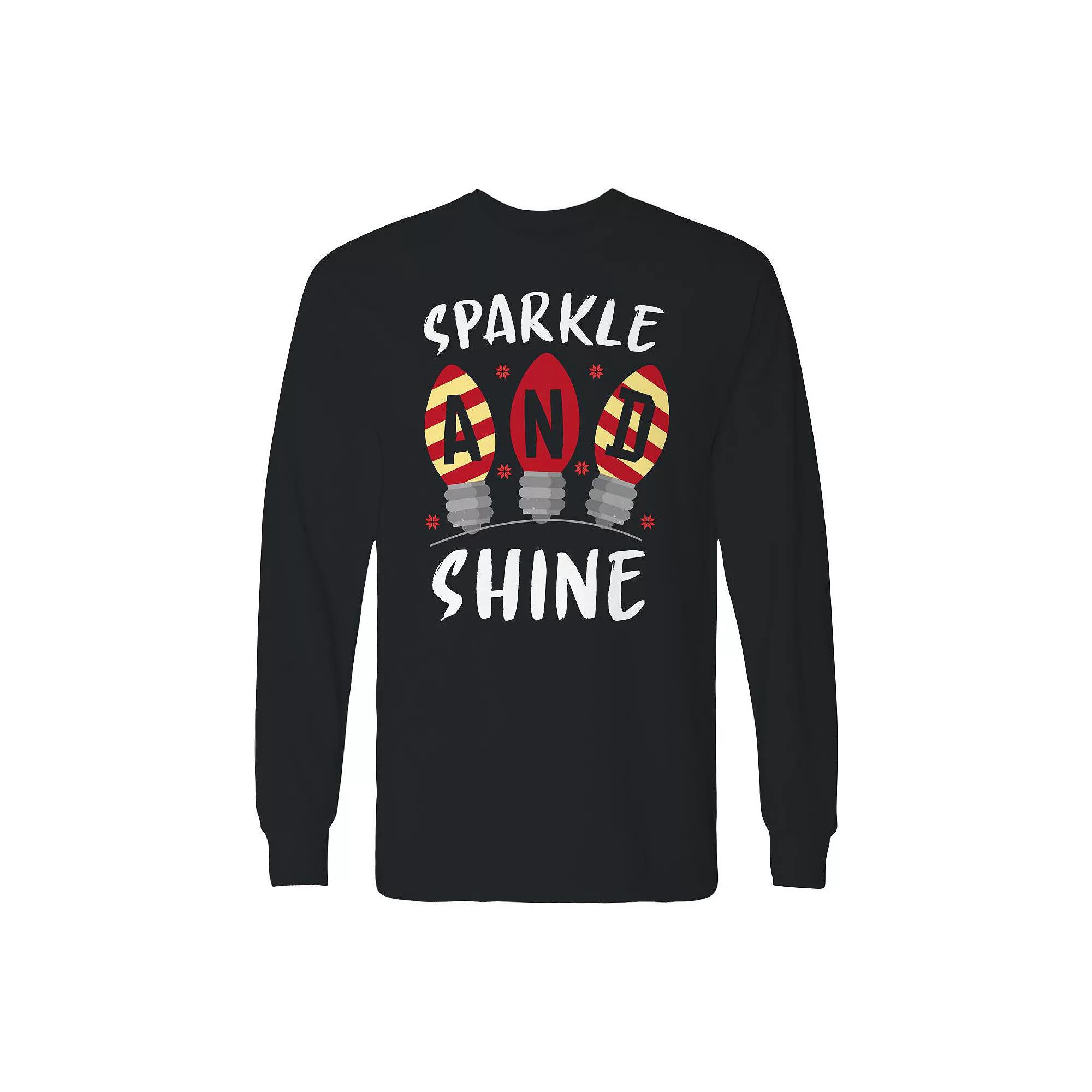 Men's Christmas Sparkle Shine Long Sleeve Graphic Tee, Adult Unisex,  Product Image