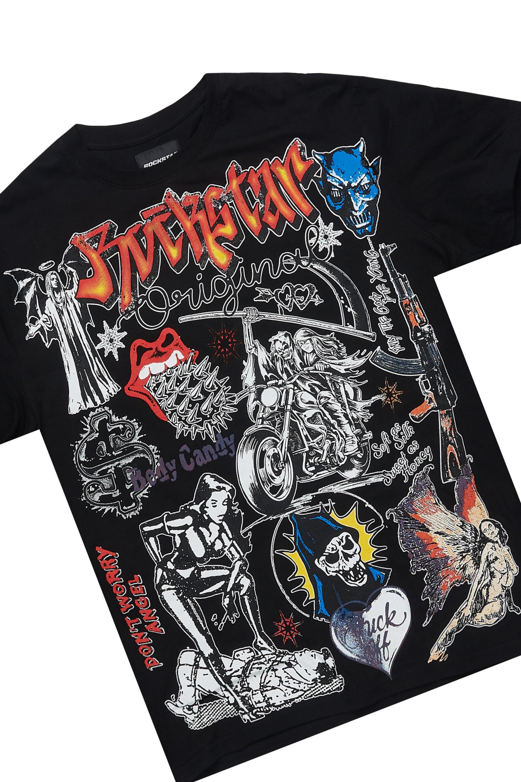 Shoota Black/Red Short Set Male Product Image