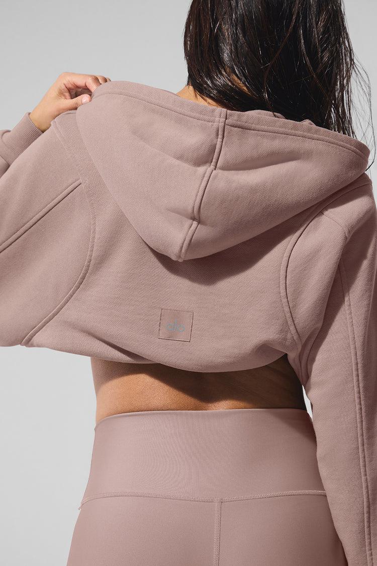 Sweet Escape Zip Up Hoodie - Taupe Female Product Image