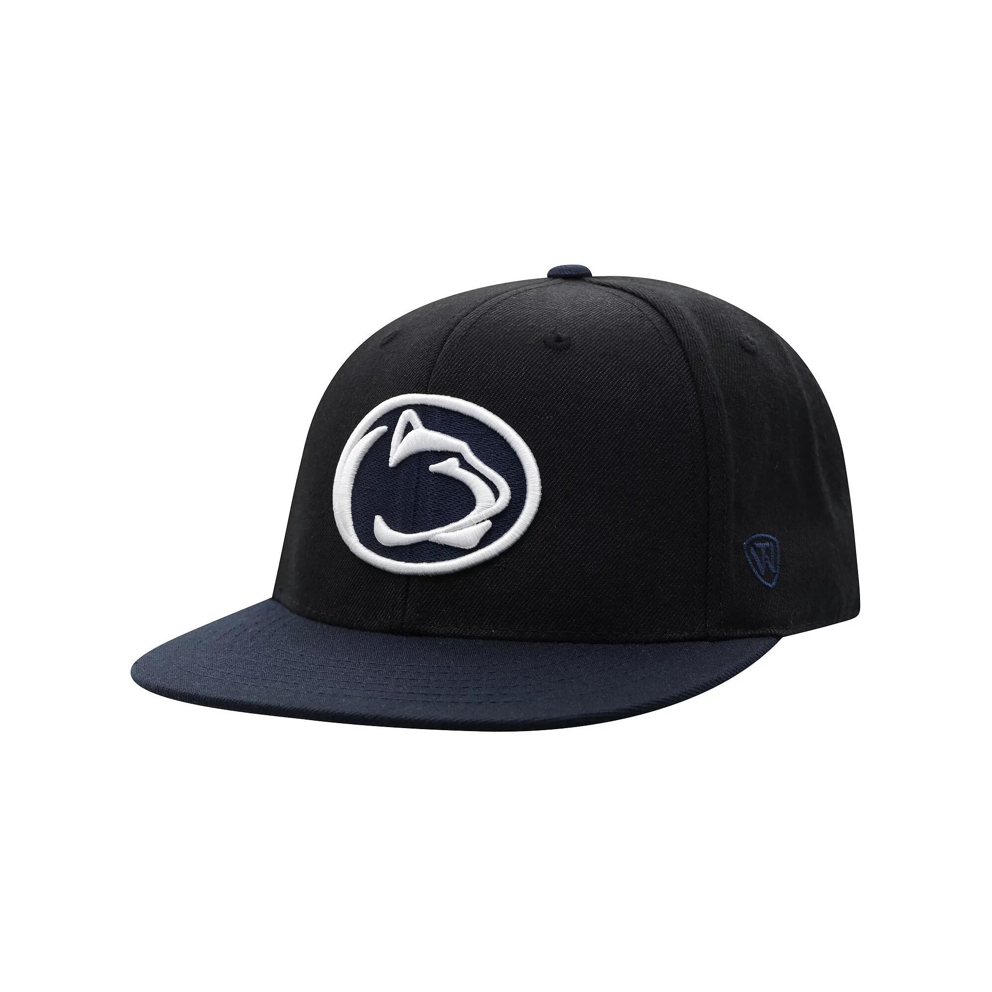 Men's Top of the World Black/Navy Penn State Nittany Lions Team Color Two-Tone Fitted Hat,  Product Image
