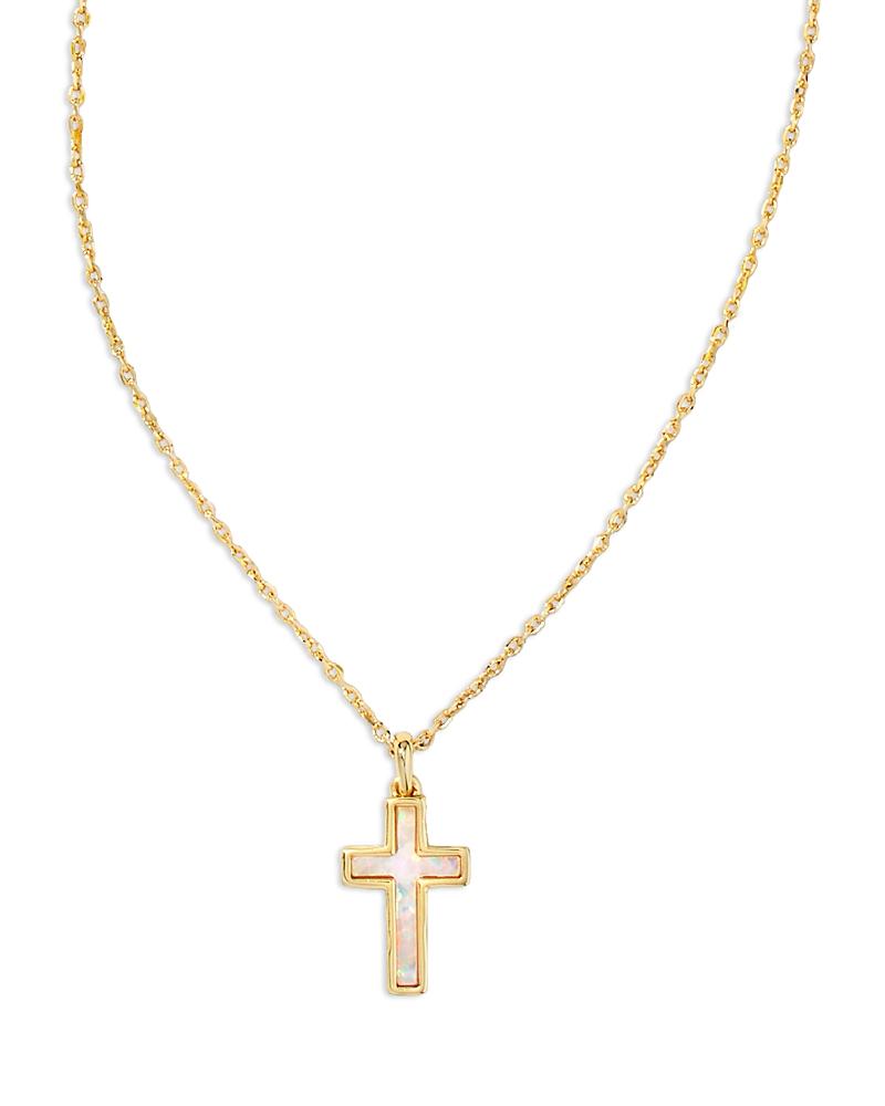 Kendra Scott Cross Pendant Necklace in 14K Gold Pated, 19 Product Image