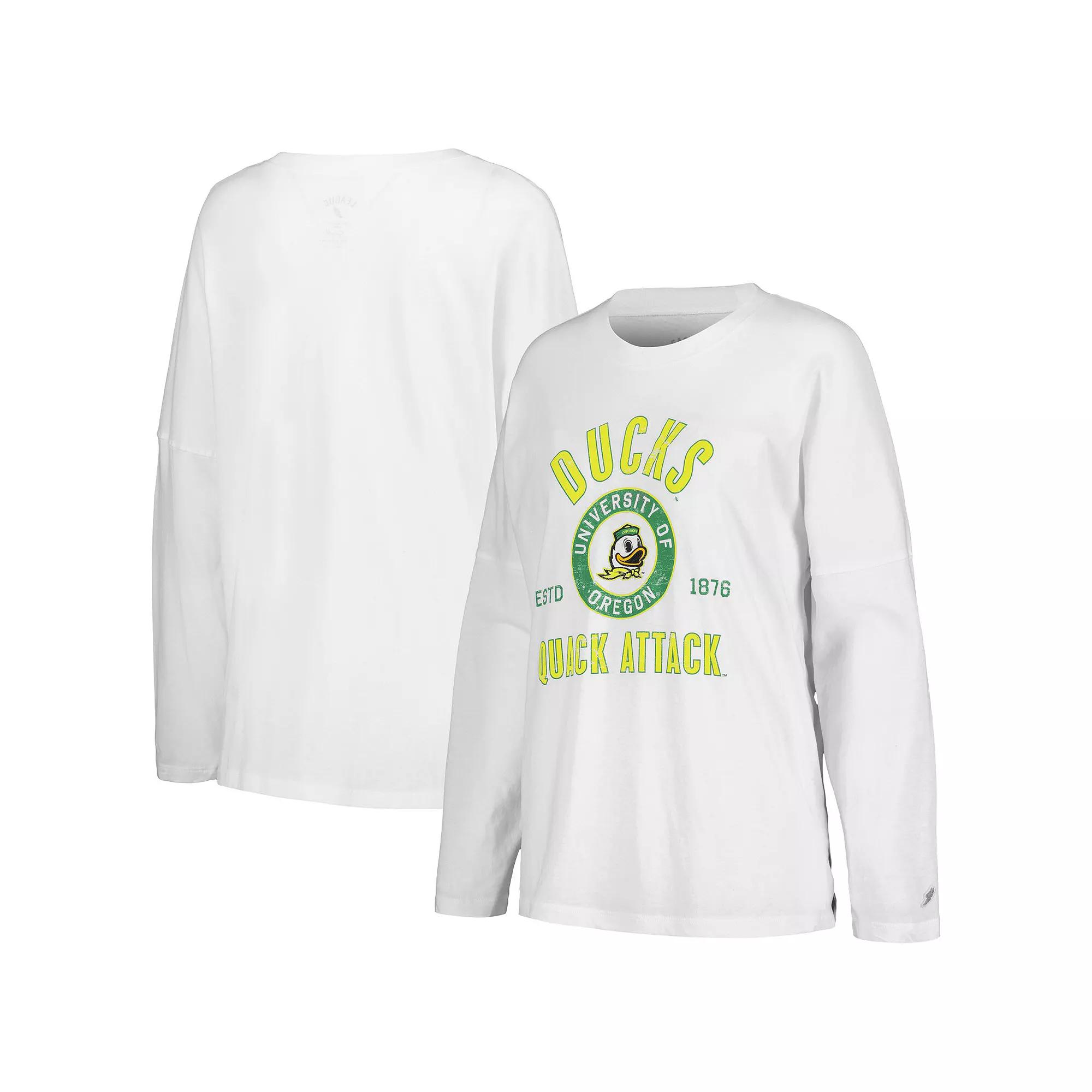 Women's League Collegiate Wear White Oregon Ducks Clothesline Over Product Image