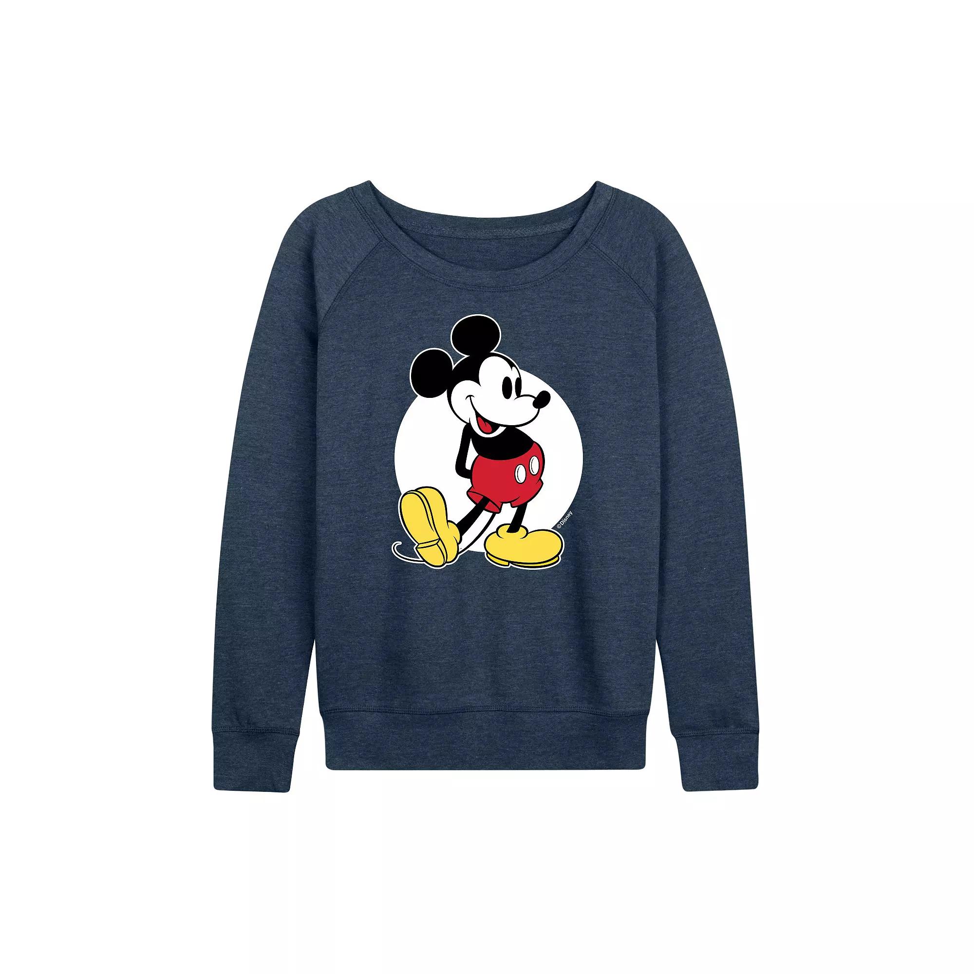 Disney's Mickey Mouse Women's Classic French Terry Long Sleeve Tee, Girl's,  Product Image
