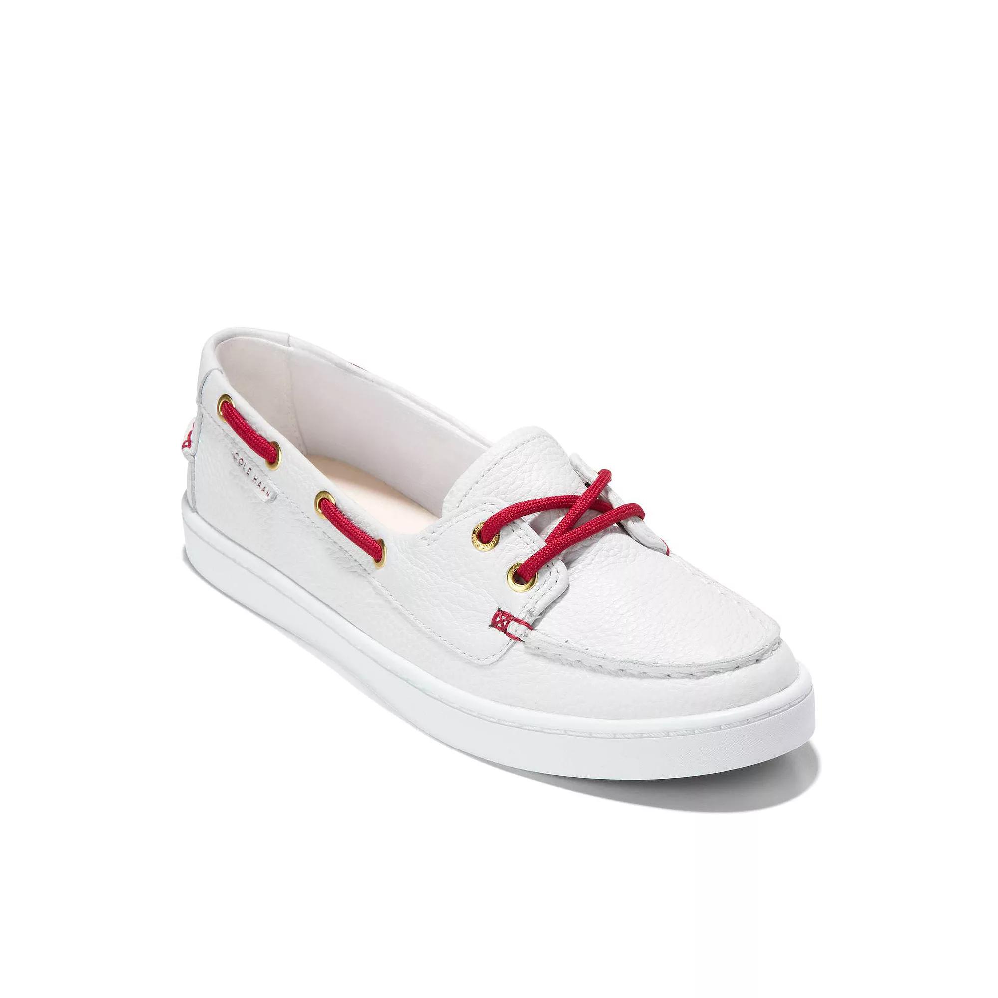 Cole Haan Nantucket Women's Boat Shoes, Size: 8.5, White Rio Red Product Image