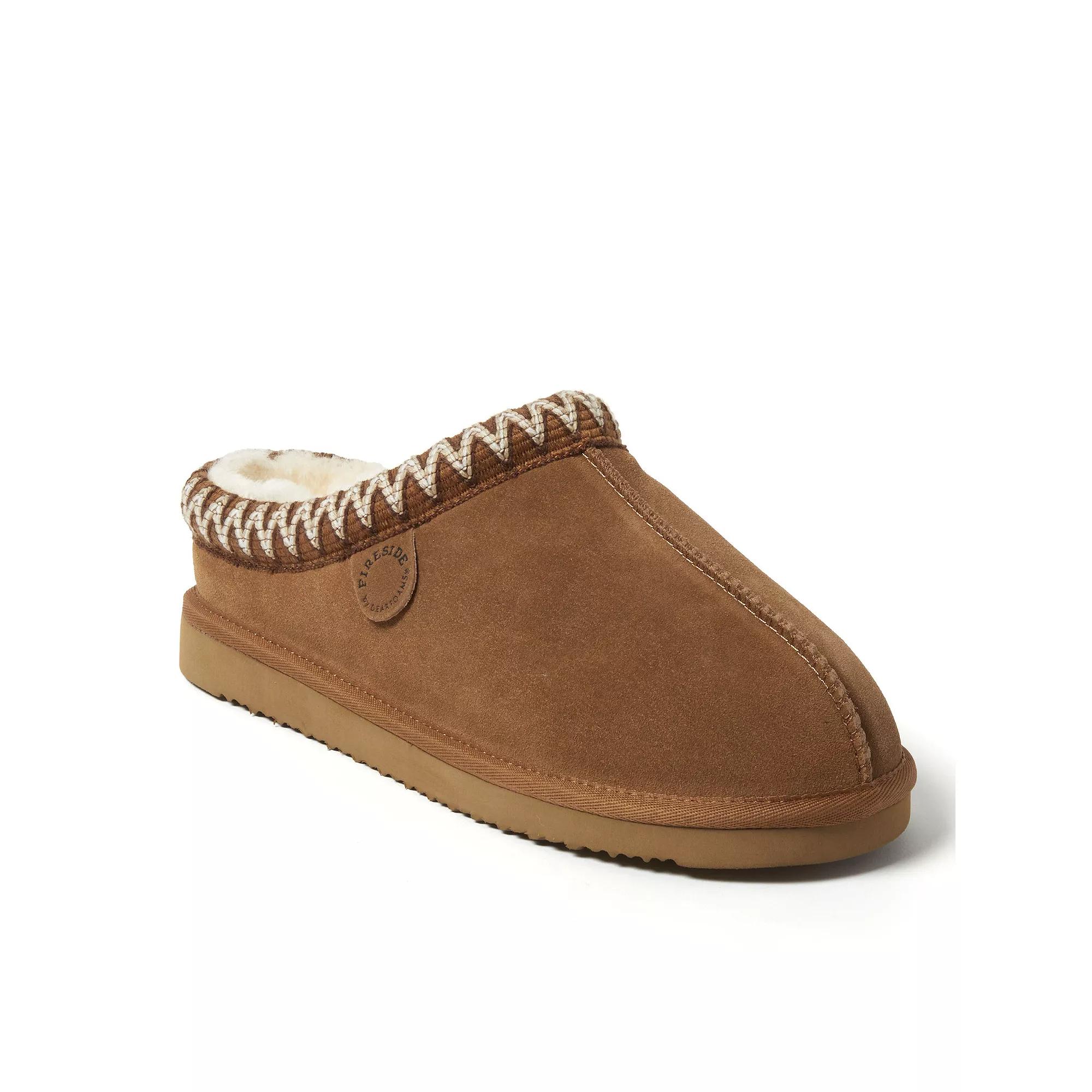Men's Fireside by Dearfoams Grafton Genuine Shearling Clog With Taping Slippers,  Product Image