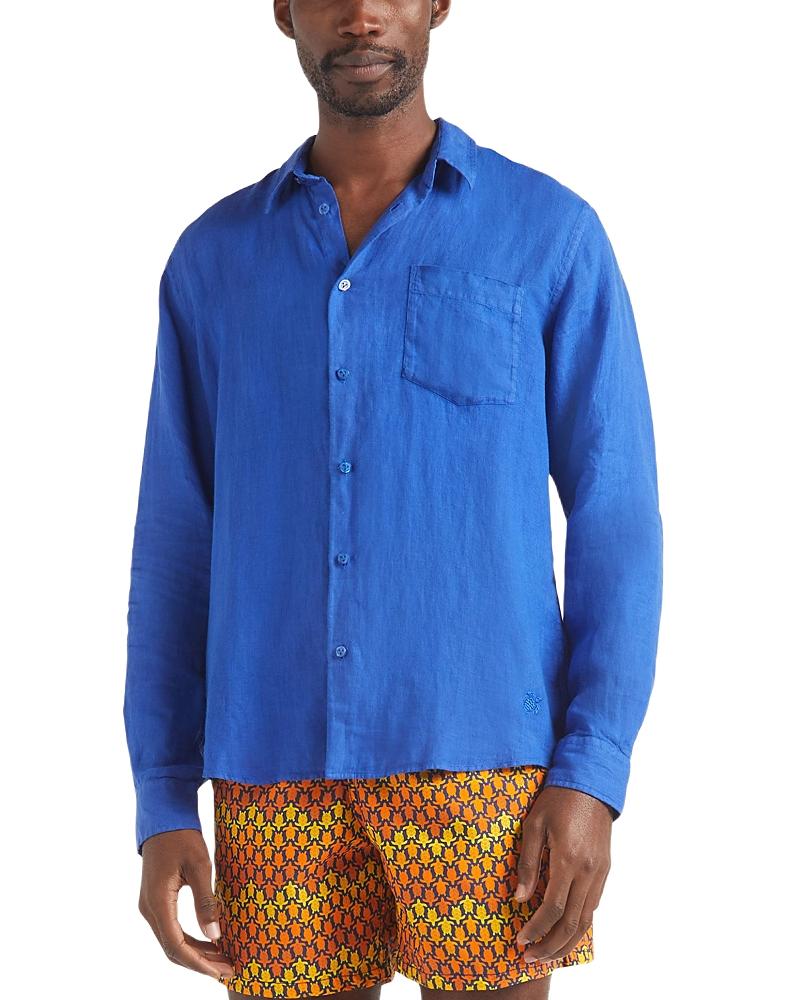 Vilebrequin Men's Solid Linen Shirt Product Image
