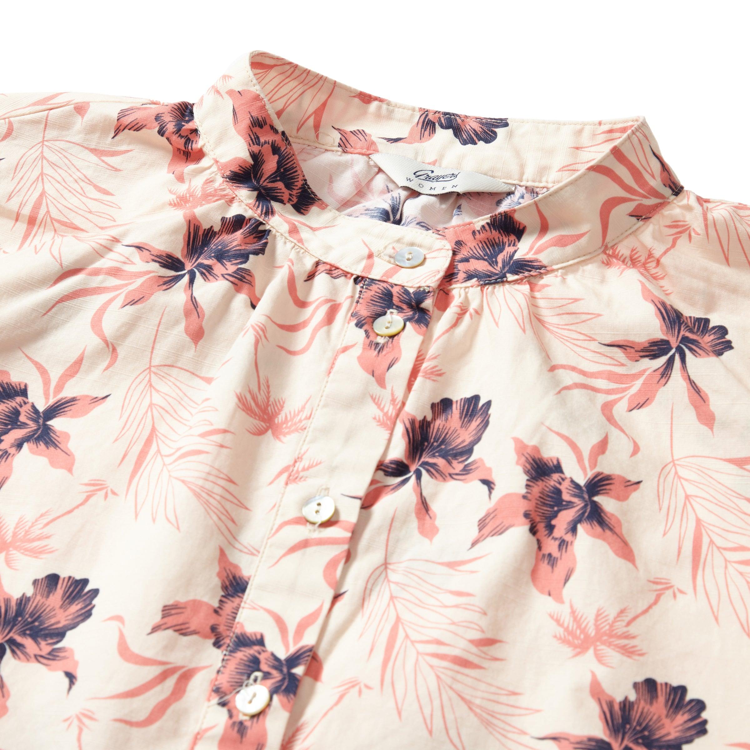 Stacy Popover Women's Blouse - Cream Floral (Final Sale) Female Product Image