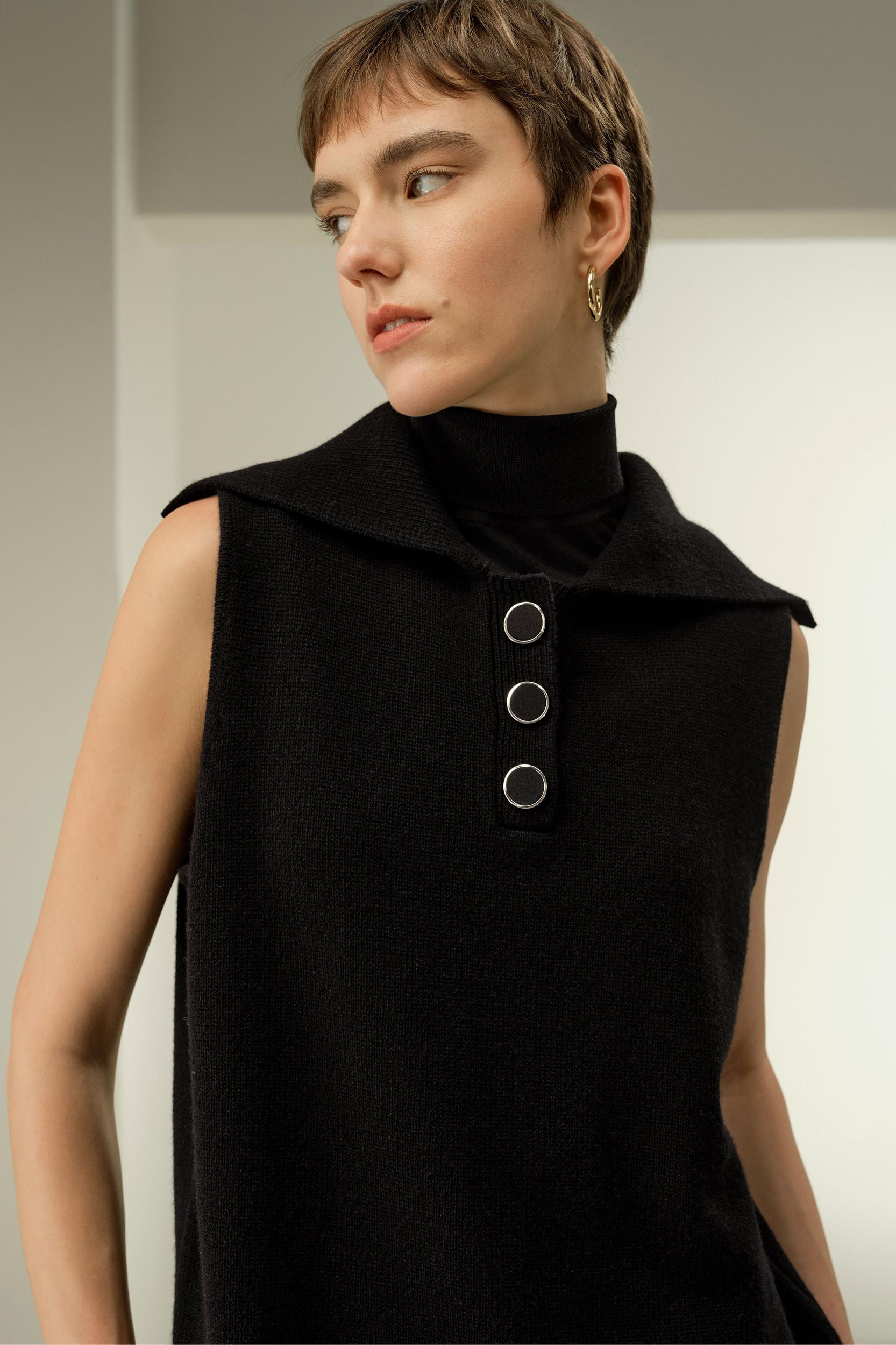 Vintage-Inspired Sailor Collar Top Product Image