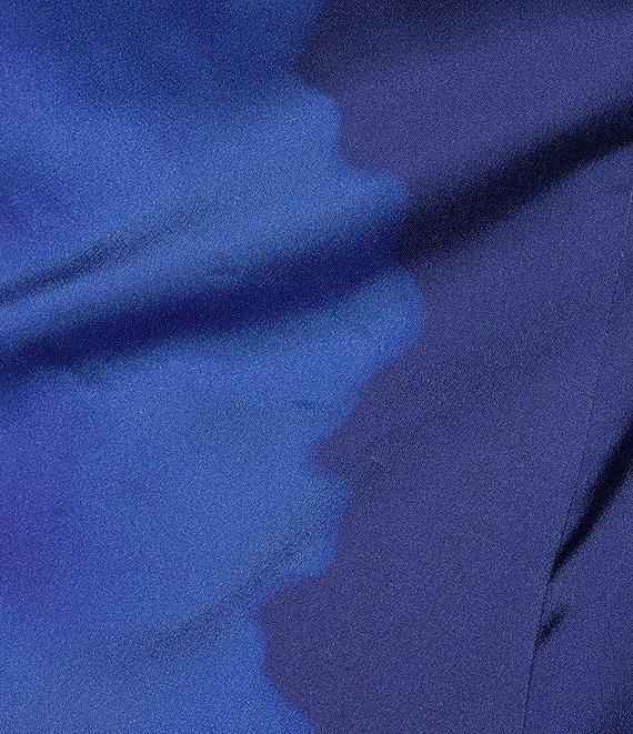 Belle by Badgley Mischka Peyton Strapless Sleeveless Sweatheart Neckline Floral Placement Print Dress Product Image