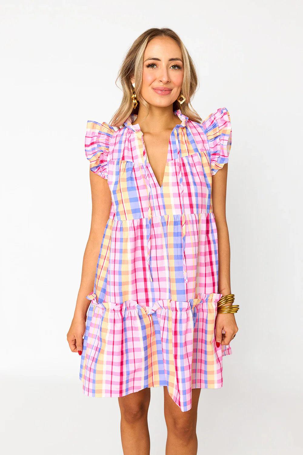 Aubrey Gelato Ruffle Shoulder Dress Product Image