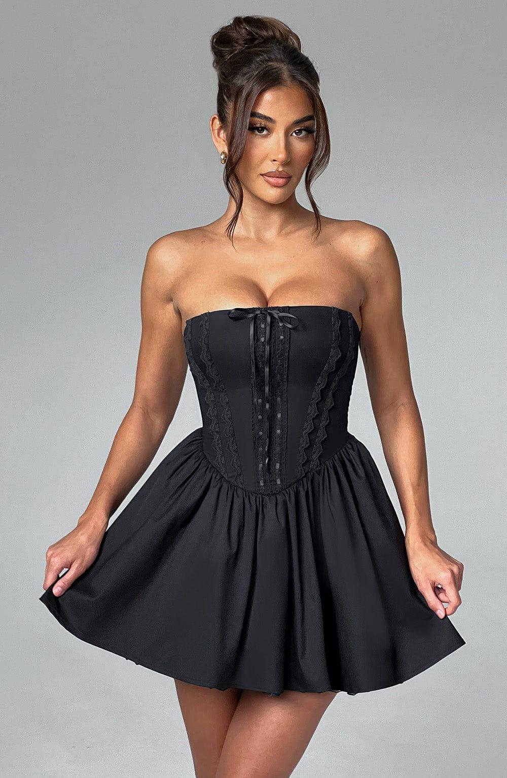Evie Mini Dress - Black Product Image