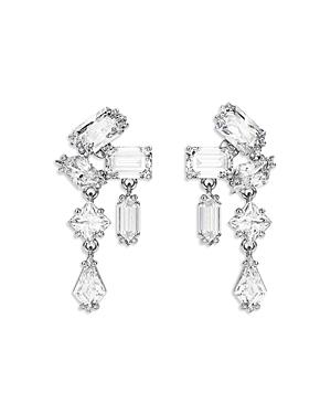 Swarovski Mesmera Mixed Cut Cluster Drop Earrings in Rhodium Plated Product Image