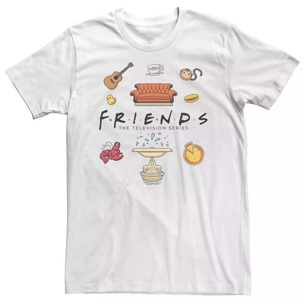 Big & Tall Friends Chibi Icon Jumble Tee, Men's,  Product Image