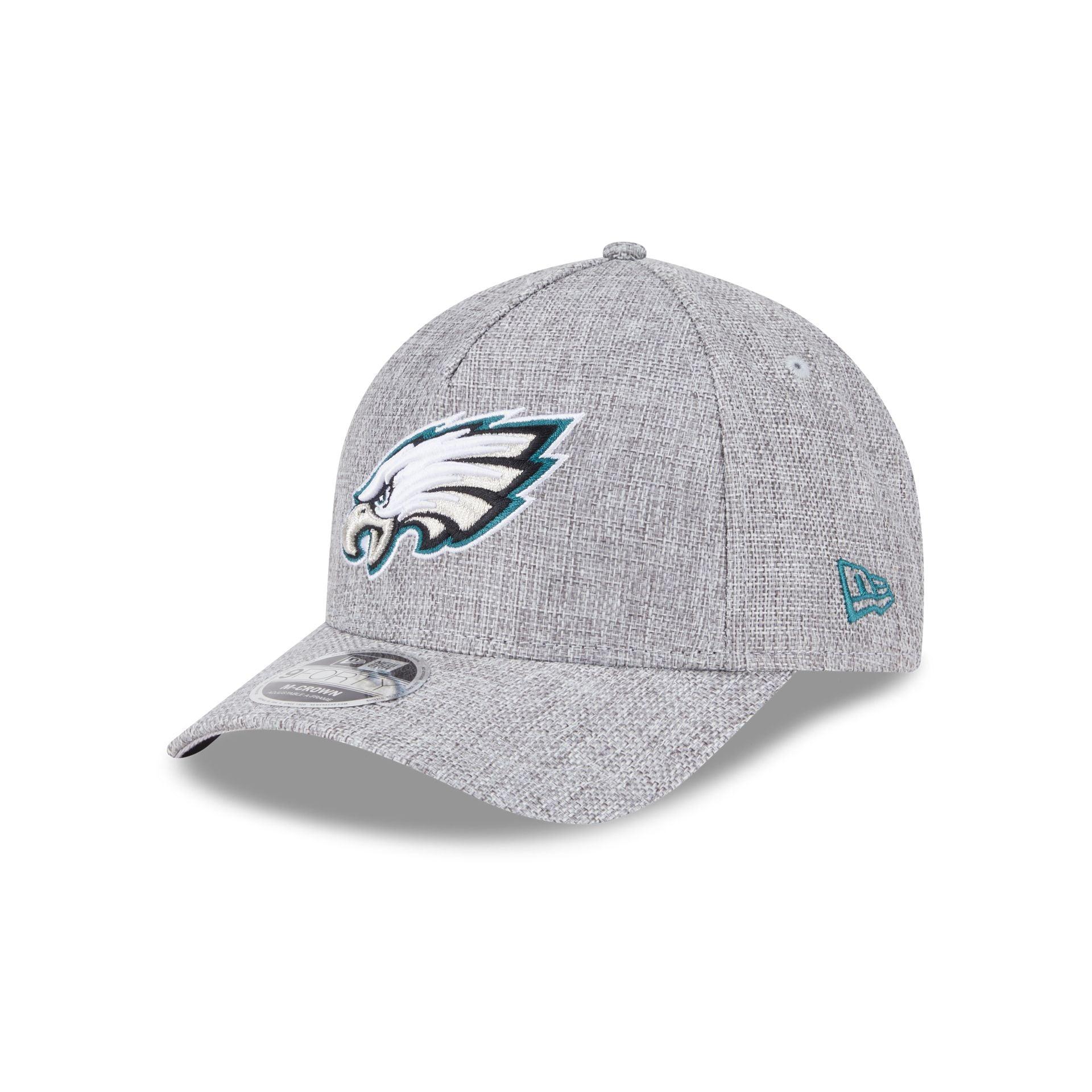 Philadelphia Eagles Cotton Weave Gray 9FORTY M-Crown A-Frame Snapback Hat Male Product Image