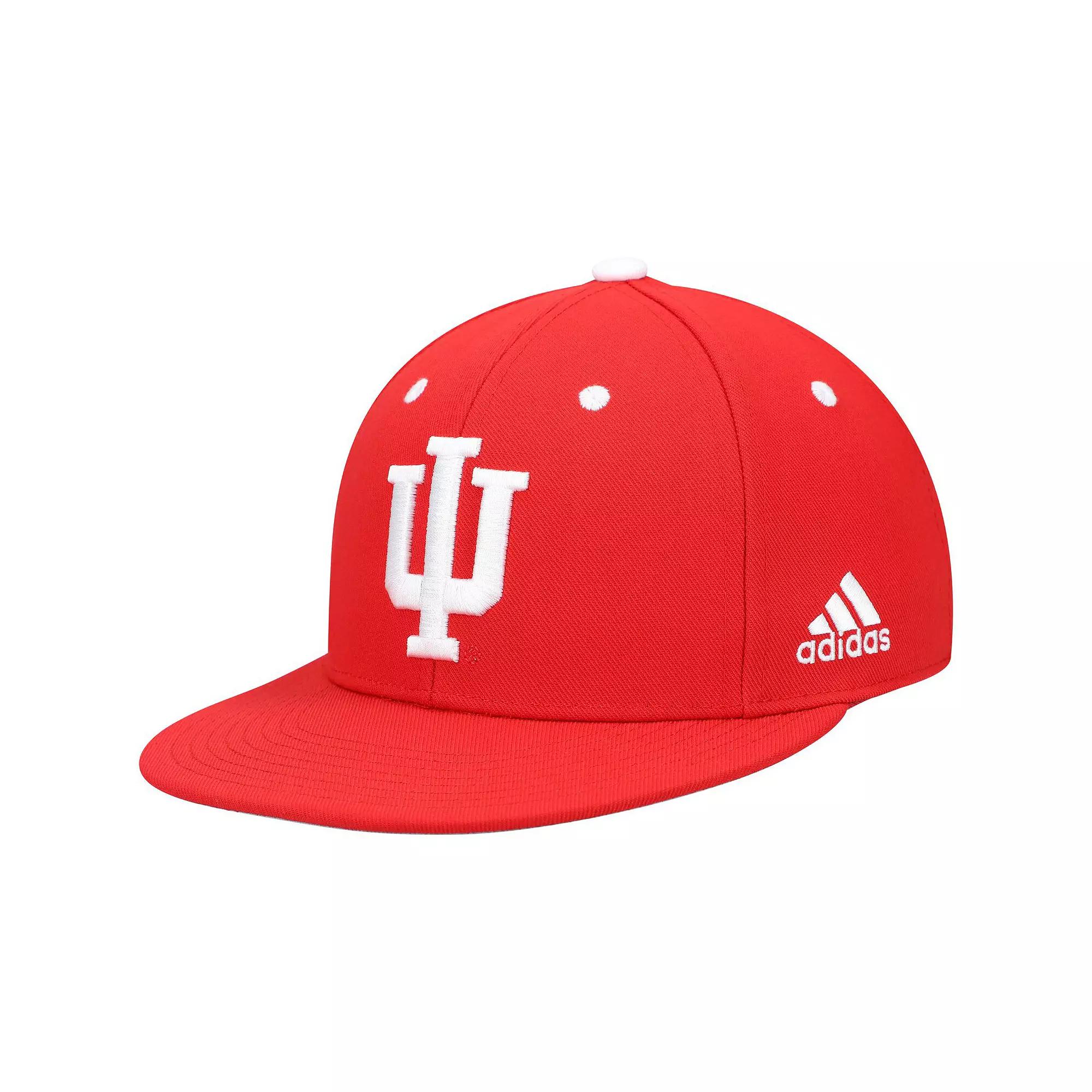 Men's adidas Indiana Hoosiers Crimson On-Field Baseball Fitted Hat,  Product Image