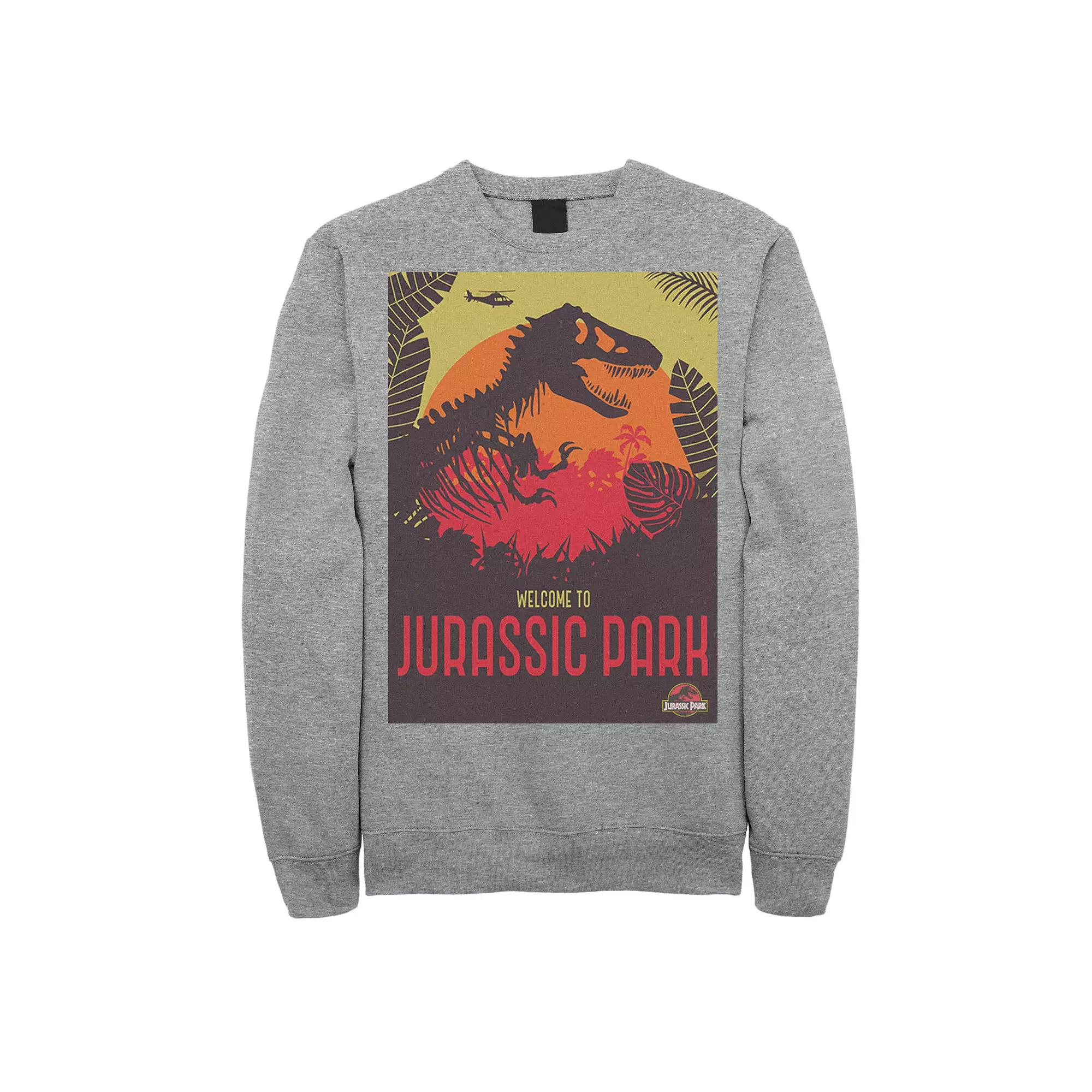 Men's Jurassic Park Welcome T-Rex Sunset Sweatshirt,  Product Image