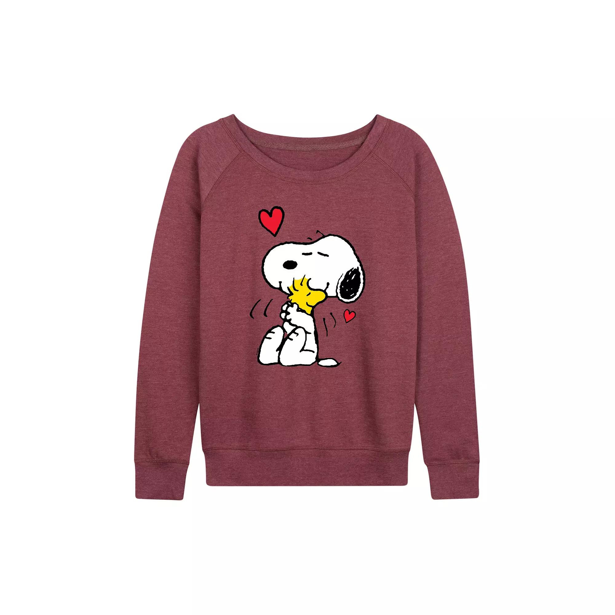 Women's Peanuts Lots Of Love French Terry Long Sleeve Tee,  Product Image
