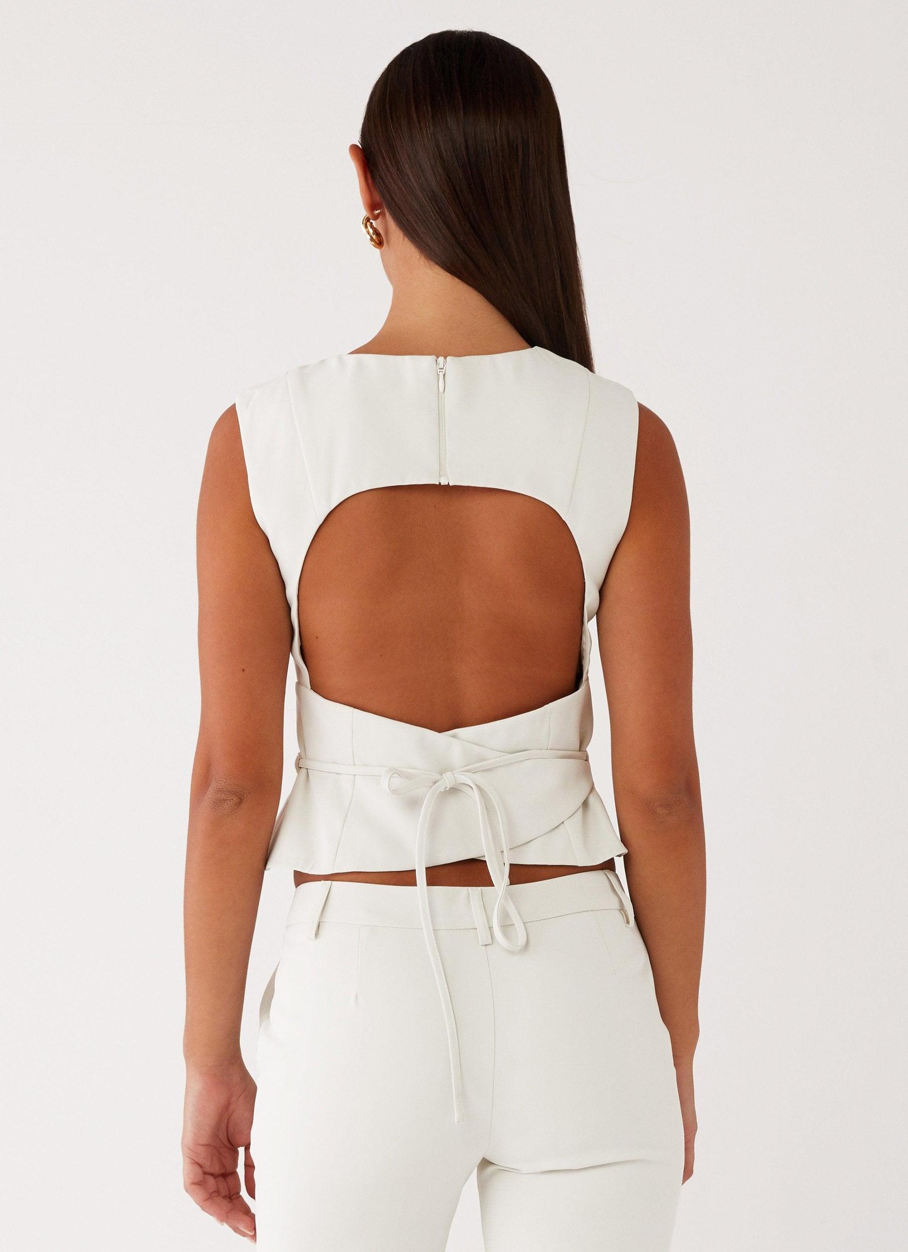Cyra Wrap Top - Ivory Girls Product Image
