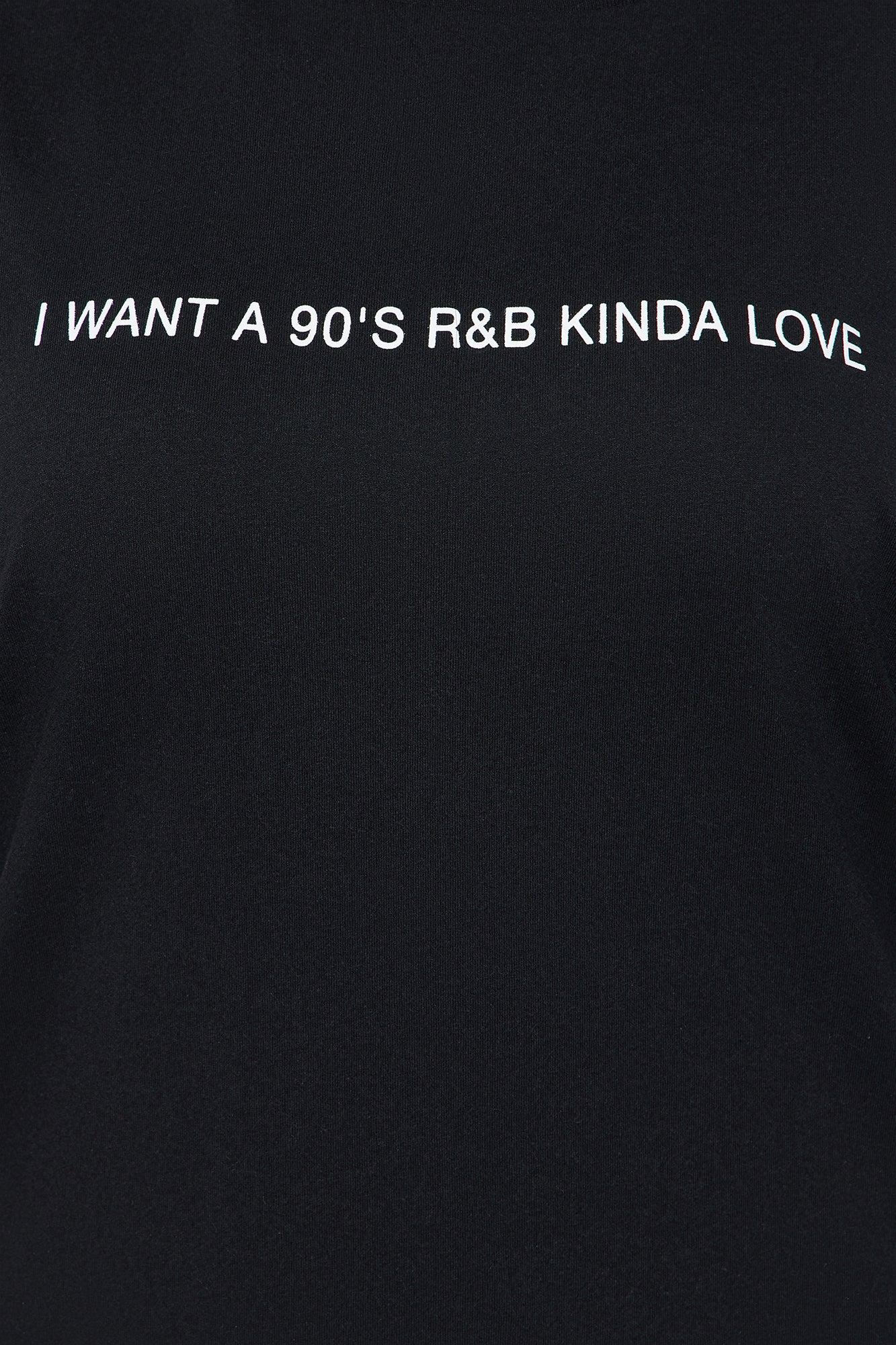 90's & R&B Kind Of Love Oversized Tee - Black Product Image