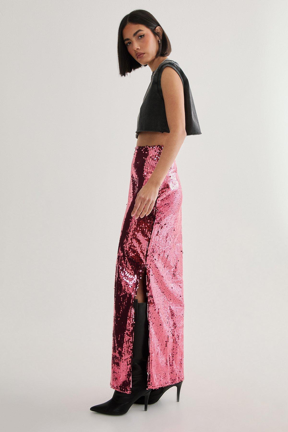 Sequin Maxi Skirt Product Image