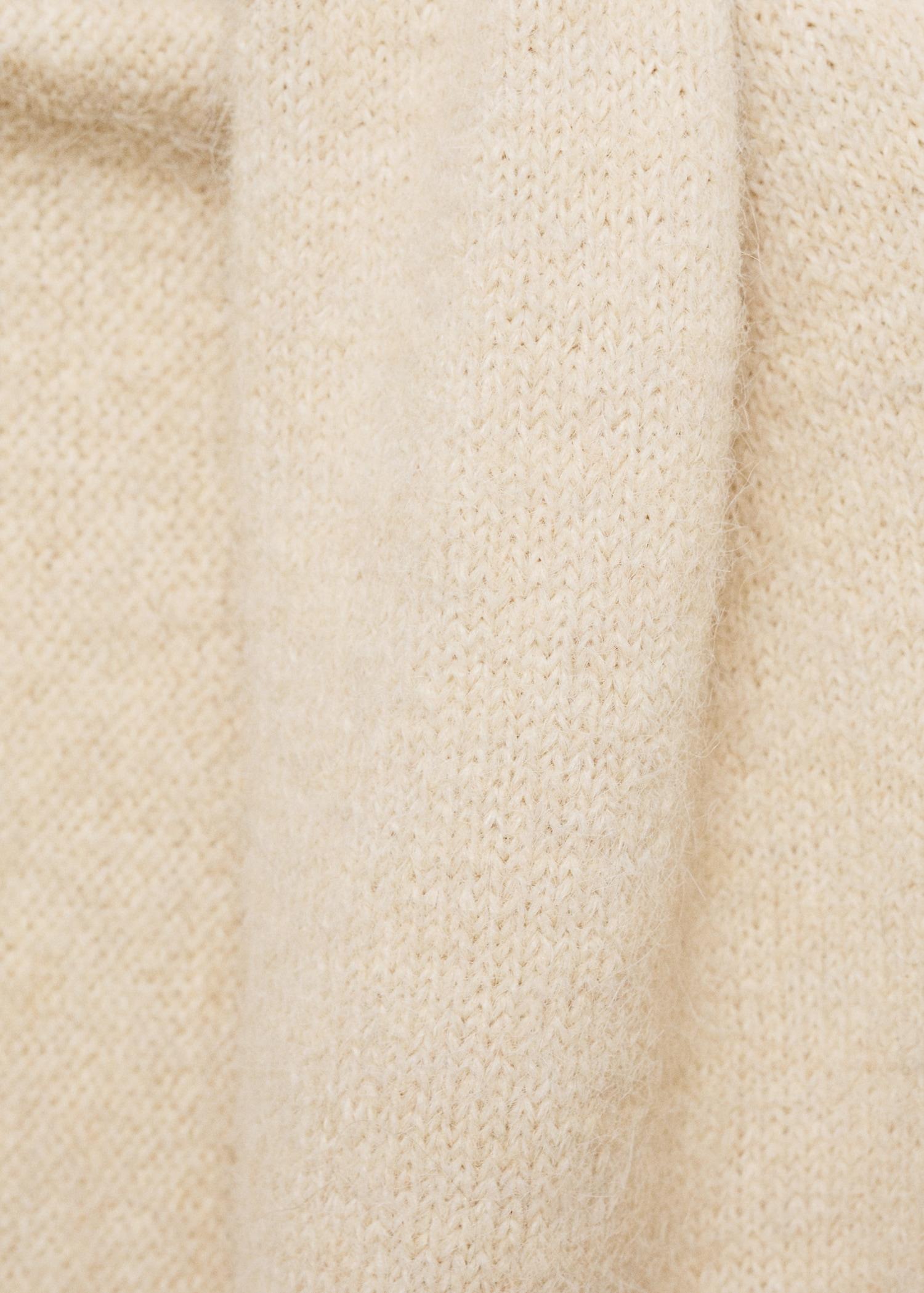 Knitted shawl with fringed ends - Women | MANGO USA Product Image