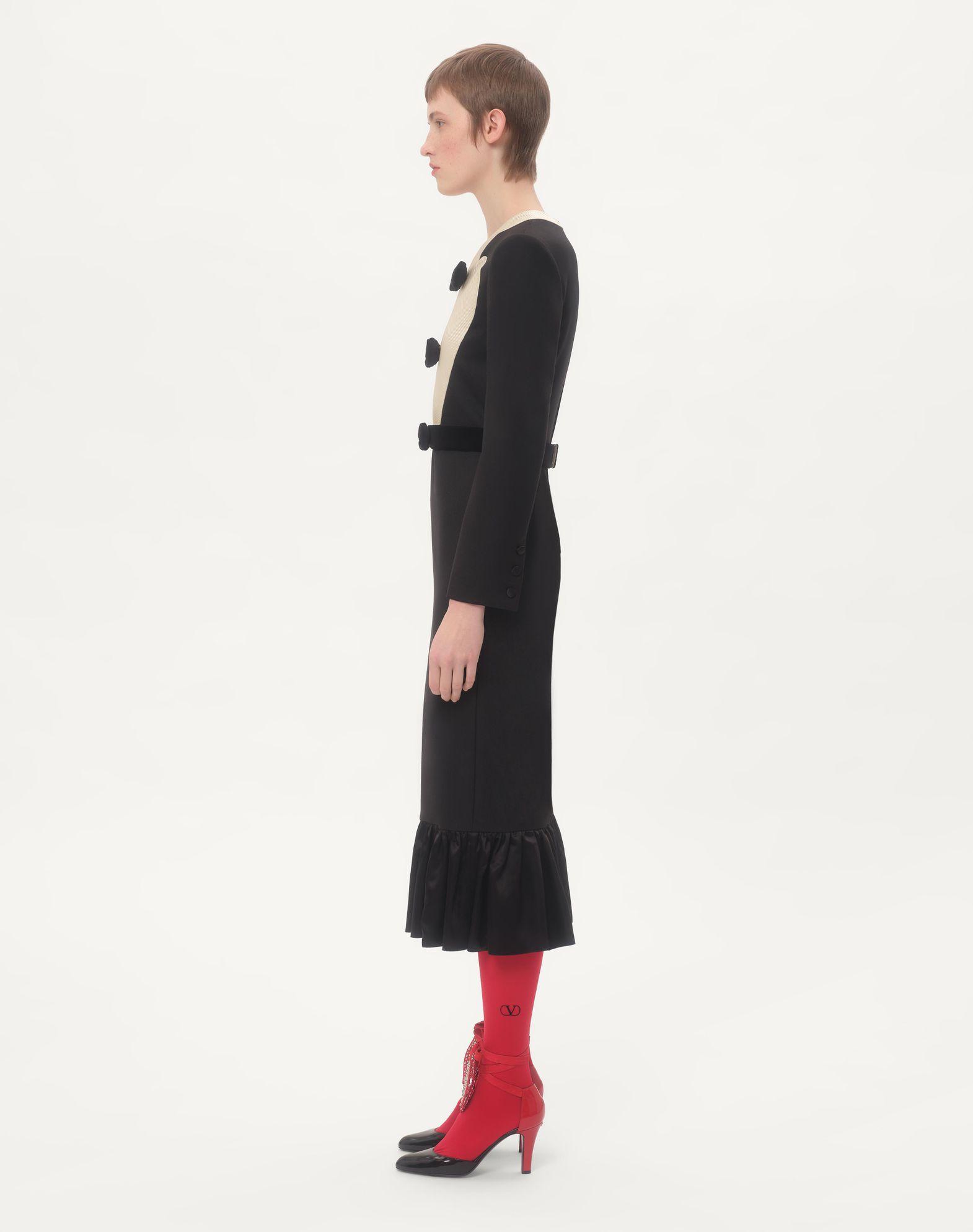 Virgin Wool Midi Dress With Bows Product Image